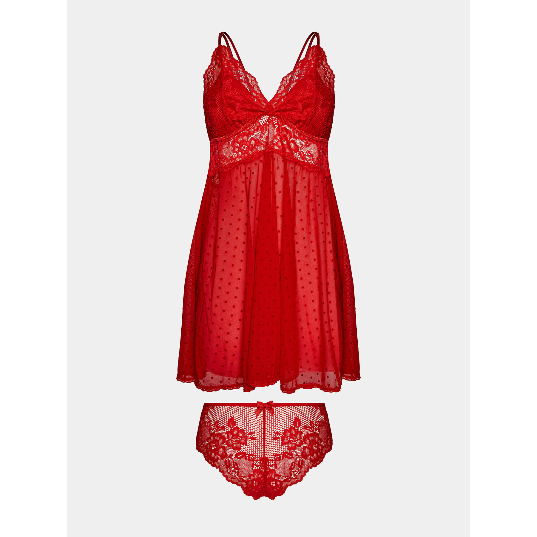 Hunkemöller Cămașă de noapte 173763 Roșu Feminine Fit - Pled.ro