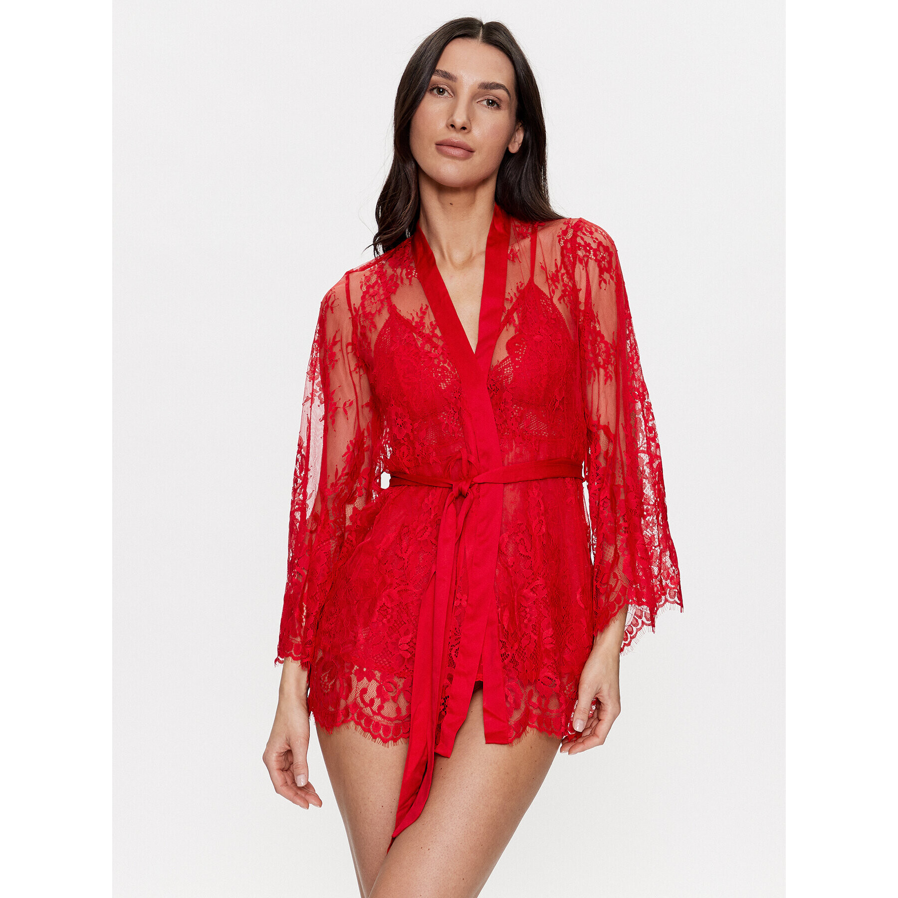 Hunkemöller Halat Allover Lace Isa 191688 Roșu - Pled.ro