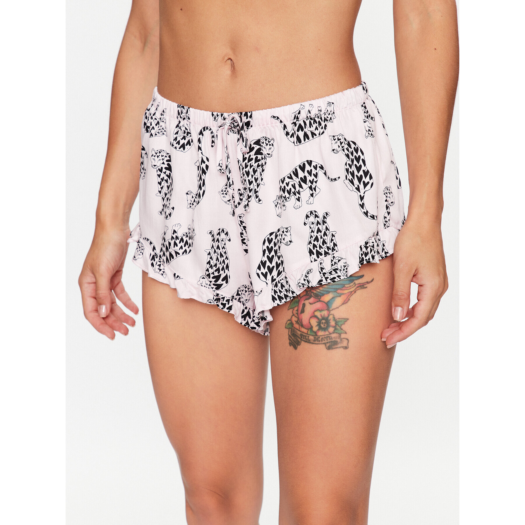 Hunkemöller Pantaloni scurți pijama 203160 Roz Comfortable Fit - Pled.ro