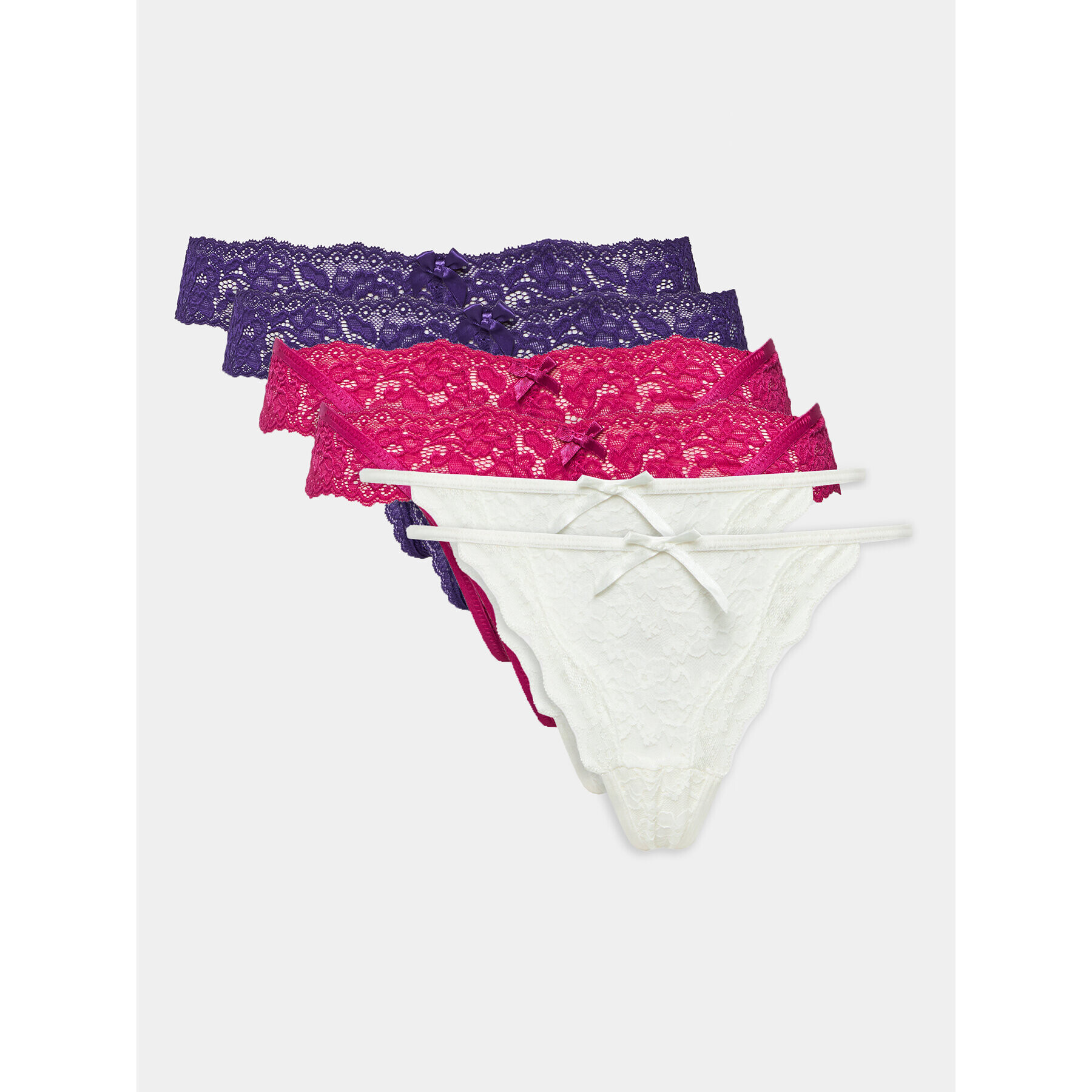 Hunkemöller Set 6 perechi de chiloți tanga 202874 Colorat - Pled.ro