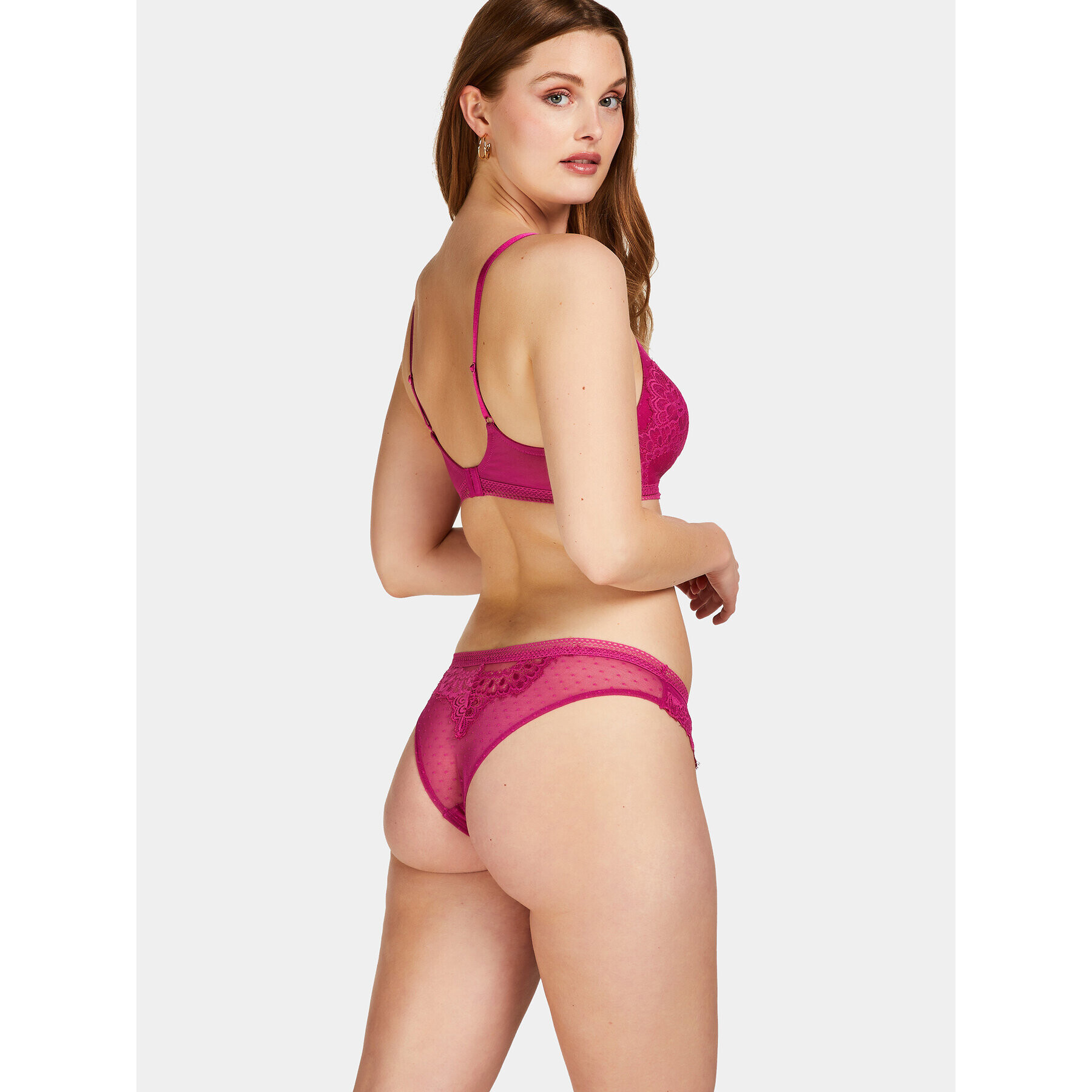 Hunkemöller Sutien fără armătură Bessie Non Wired Low D Pu 202655 Roz - Pled.ro