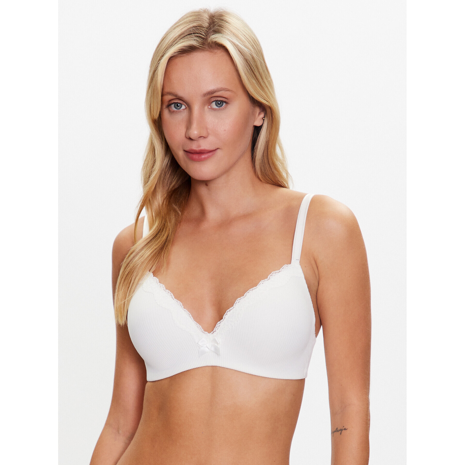 Hunkemöller Sutien fără armătură Lola 192192 Alb - Pled.ro