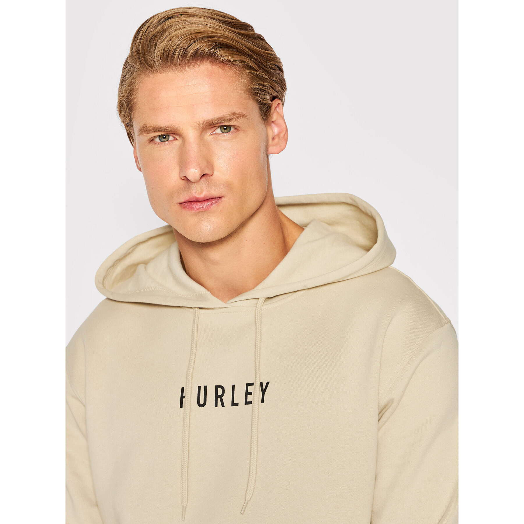 Hurley Bluză Bengal Fleece MFTEU00003 Bej Regular Fit - Pled.ro