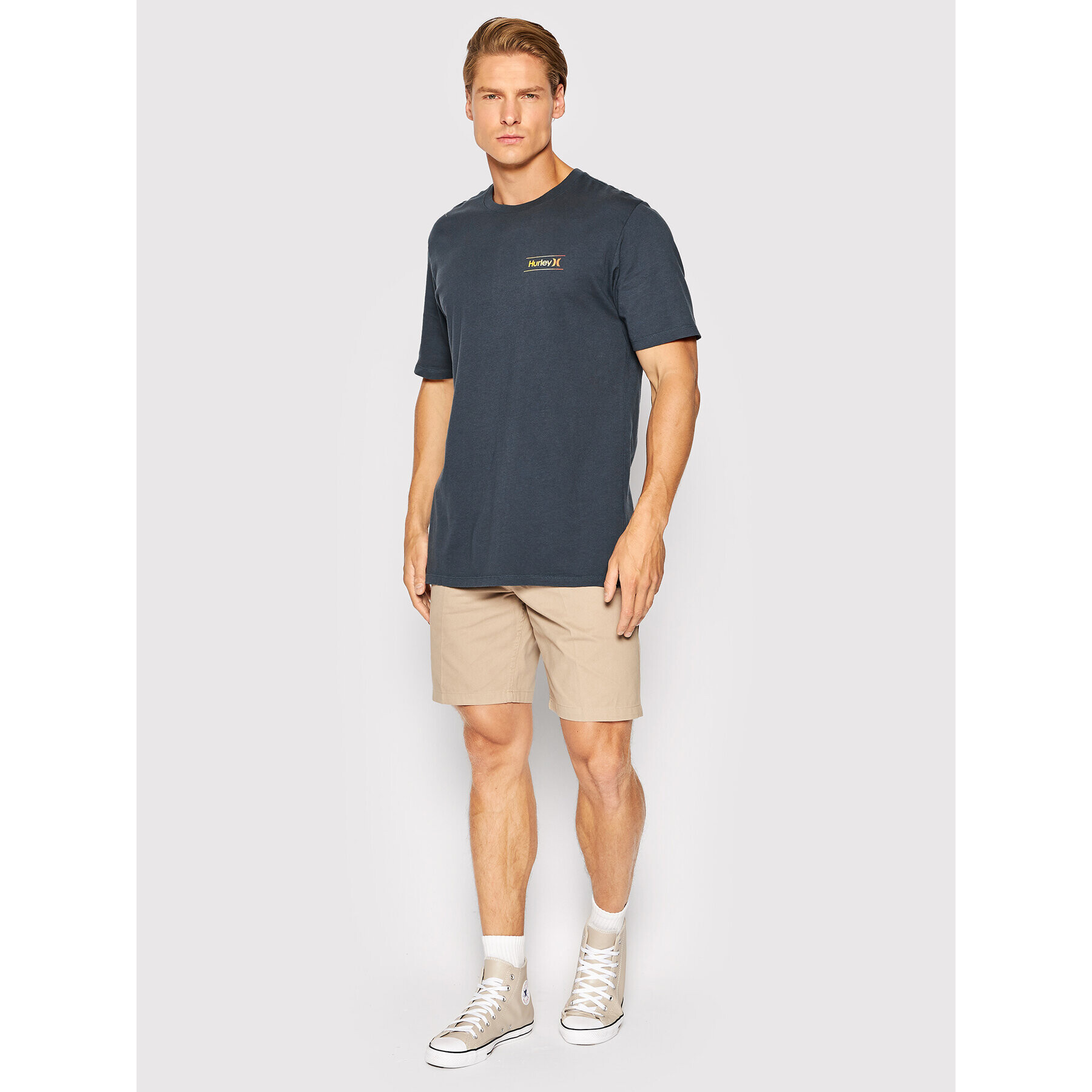 Hurley Tricou Oao Slashed MTS0030070 Bleumarin Regular Fit - Pled.ro