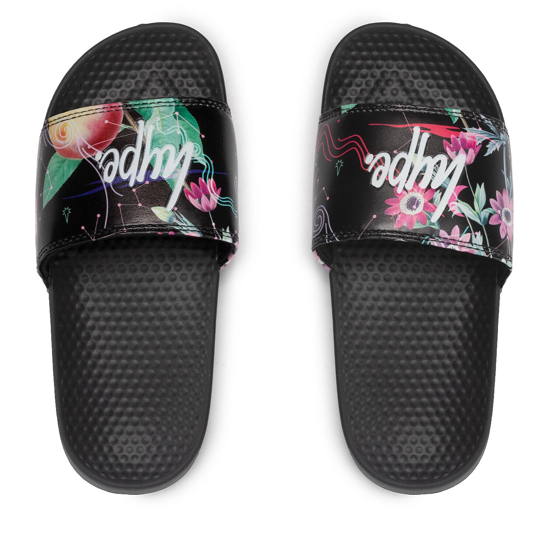 HYPE Șlapi Script Sliders ZVLR-712 Negru - Pled.ro