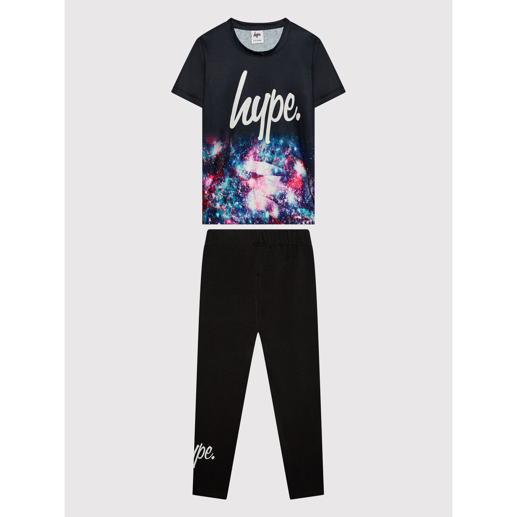 HYPE Set tricou și leggings Q4PAKEXTR056 Negru Regular Fit - Pled.ro