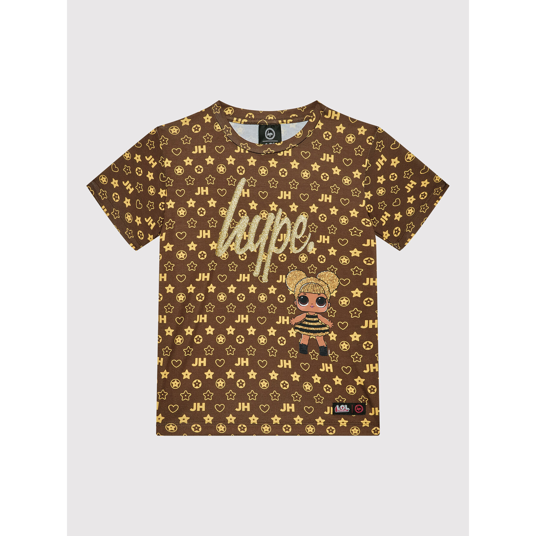 HYPE Tricou L.O.L. LOLC21-005 Maro Regular Fit - Pled.ro