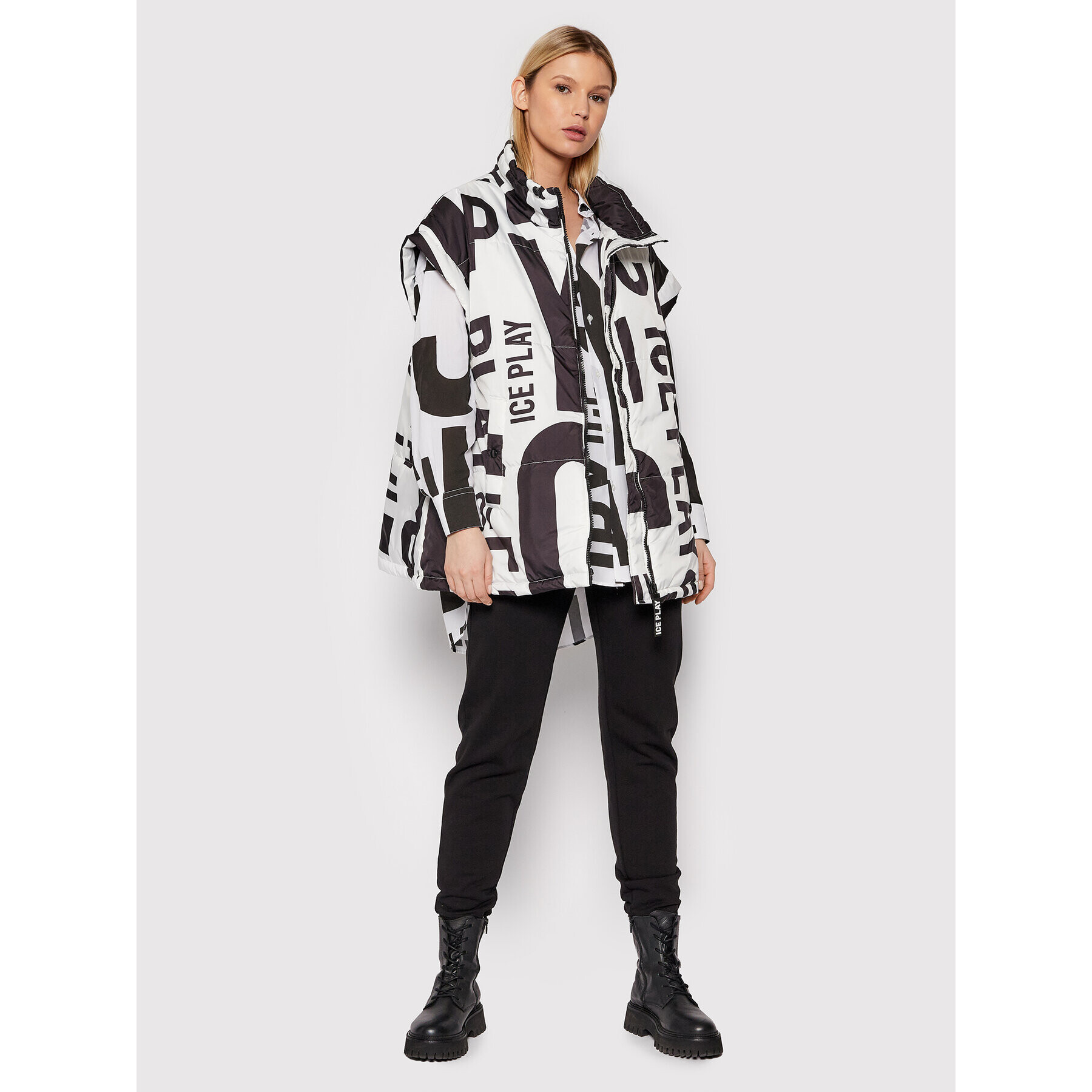 Ice Play Vestă 22E U2M0 J021 6409 S191 Negru Oversize - Pled.ro