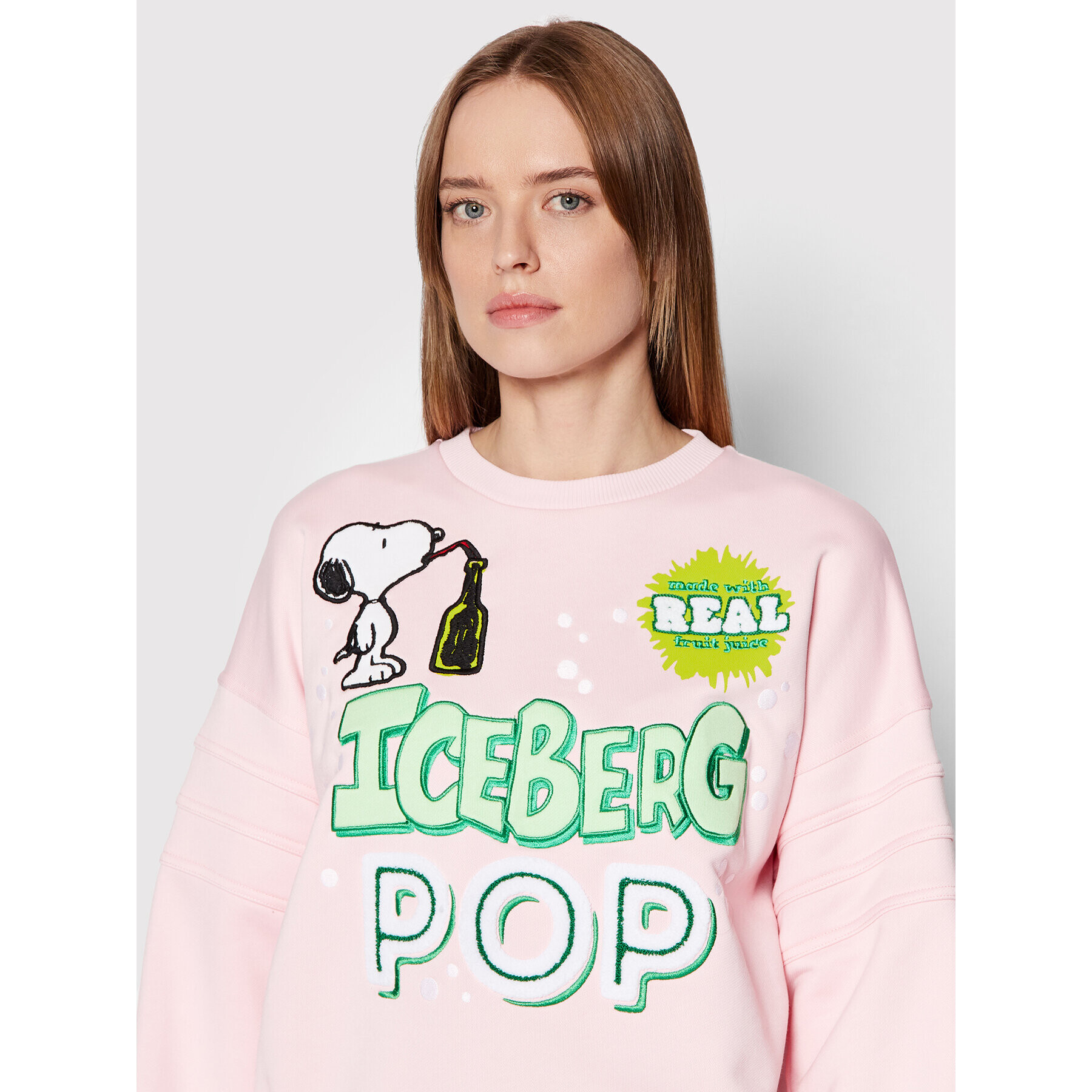 Iceberg Bluză 22EI2P0E0516305 Roz Regular Fit - Pled.ro