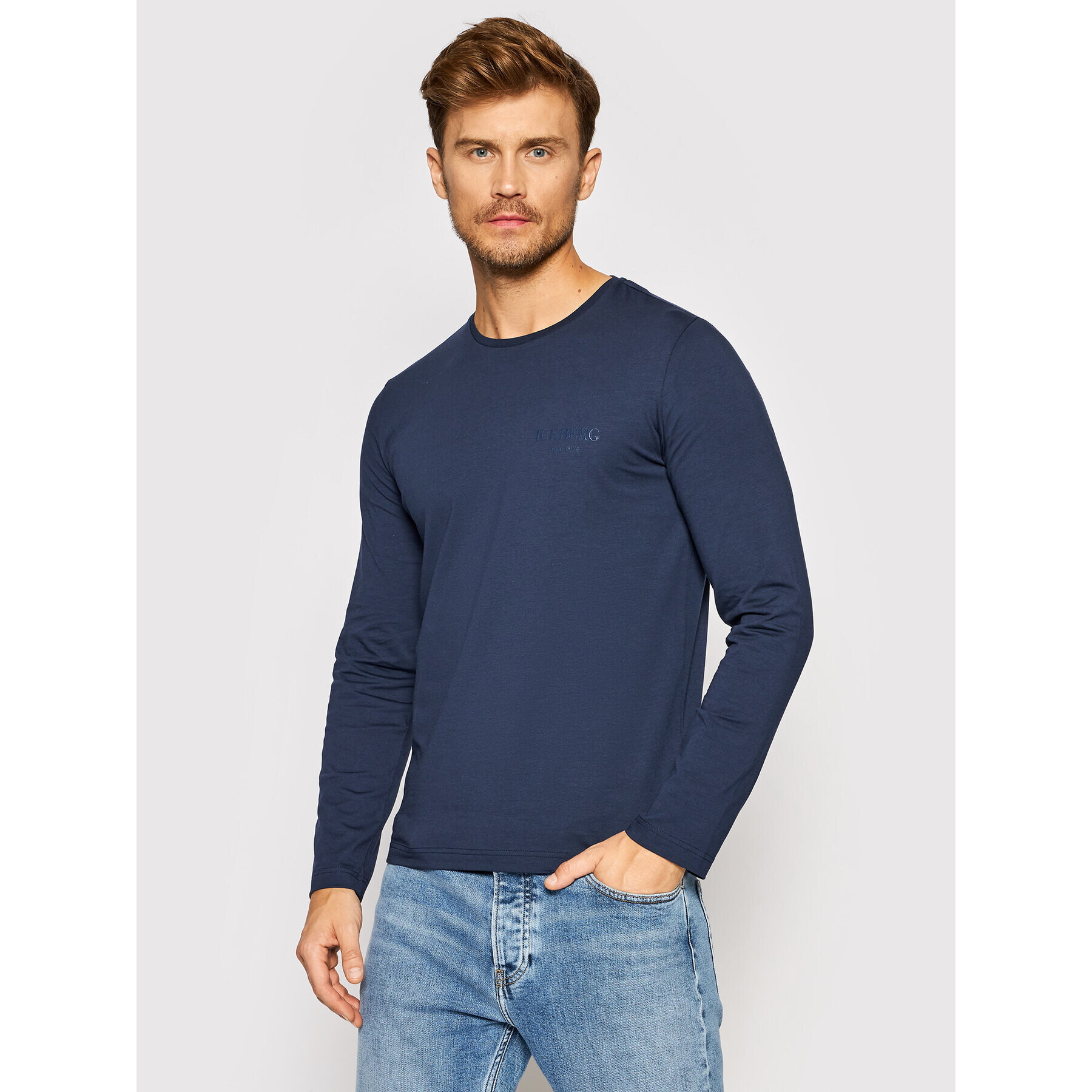 Iceberg Longsleeve 21II1P0F0416309 Bleumarin Regular Fit - Pled.ro