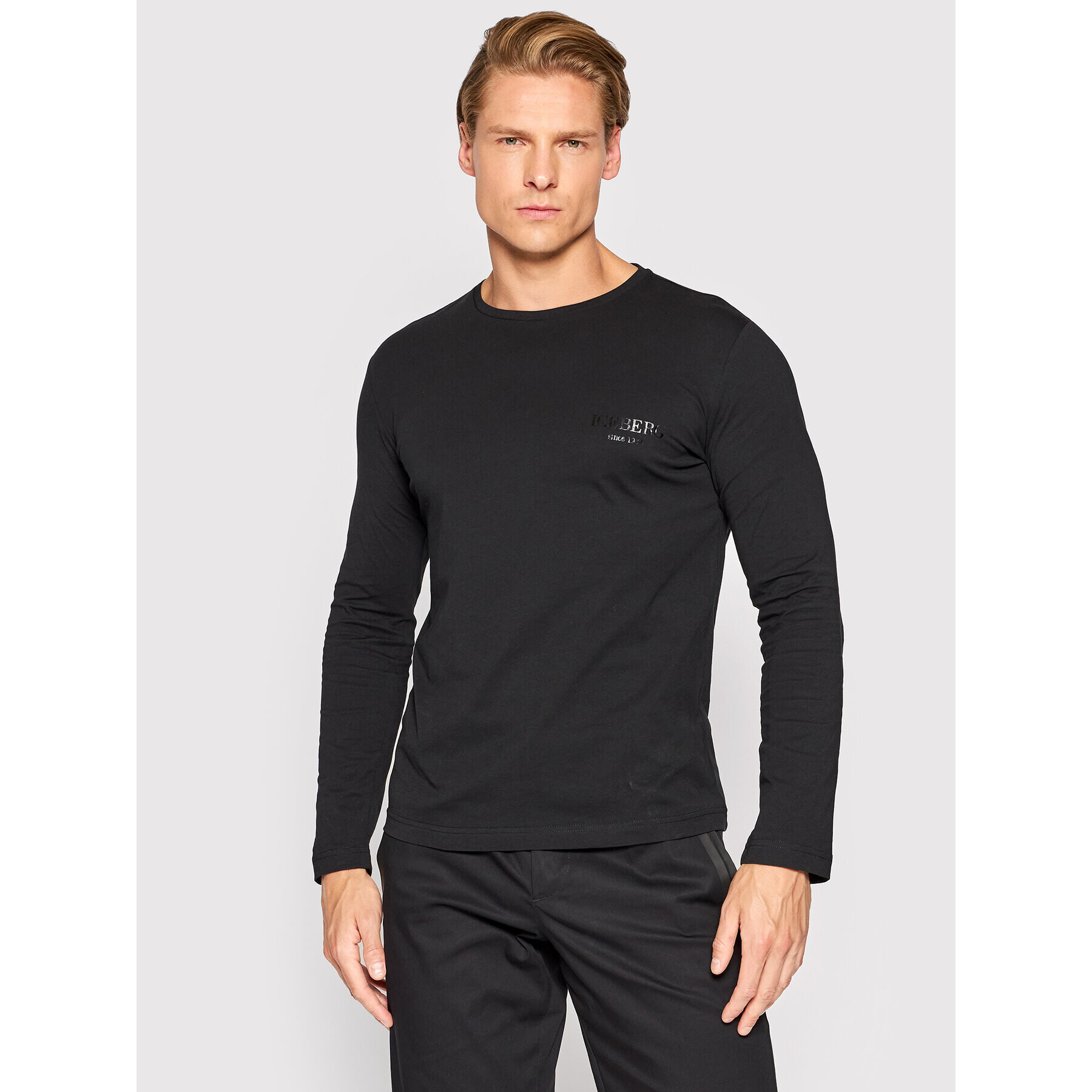 Iceberg Longsleeve 22II1P0F04063019000 Negru Regular Fit - Pled.ro