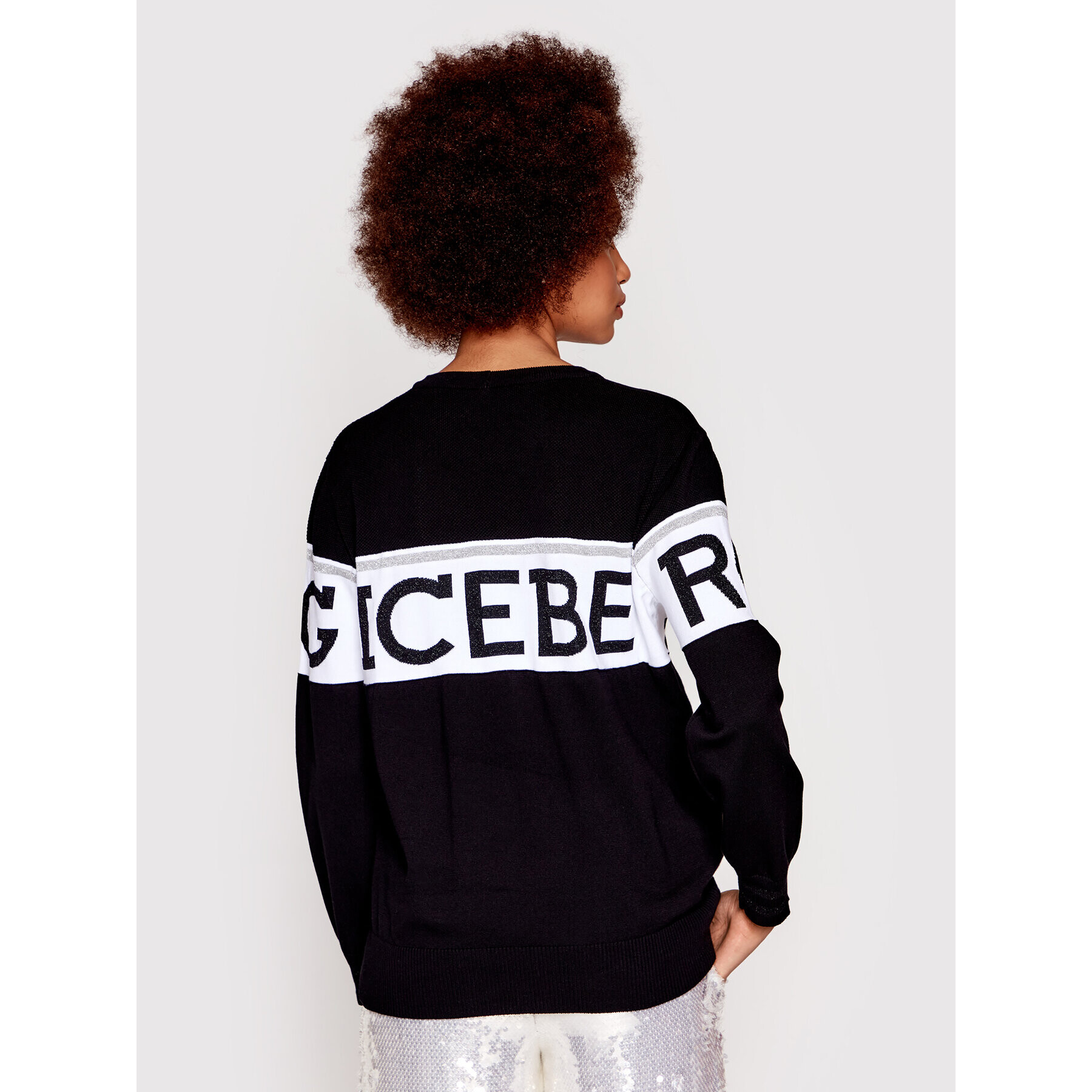 Iceberg Pulover 22EI2P0A0077296 Negru Relaxed Fit - Pled.ro