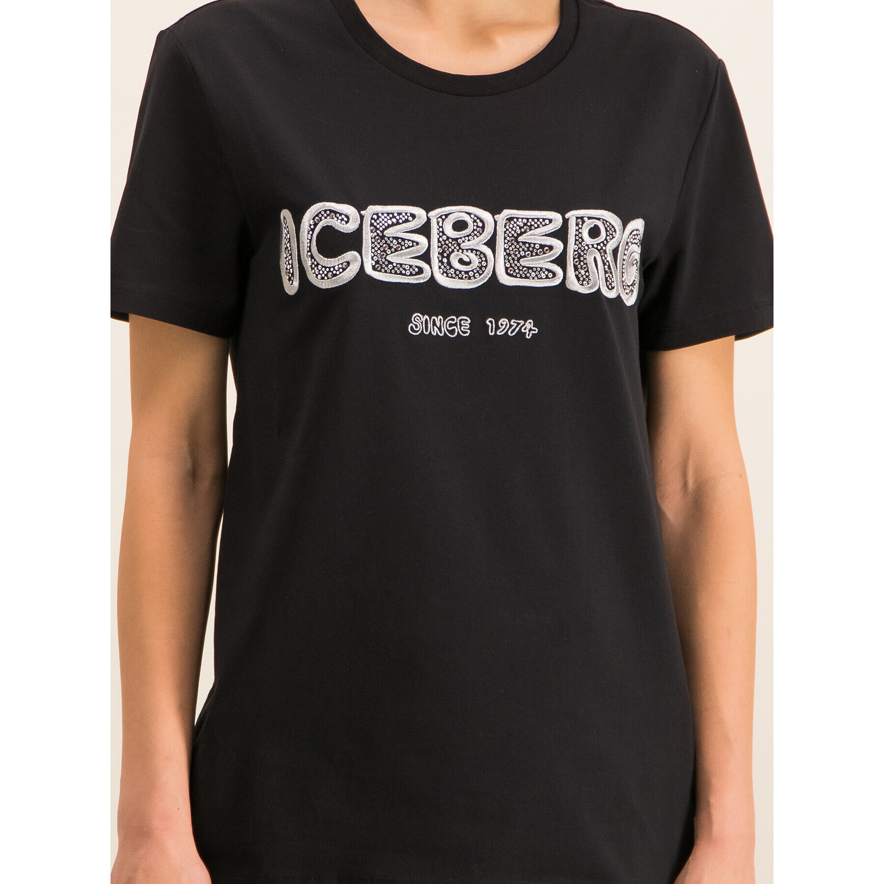 Iceberg Tricou 20EI2P0F0926309 Negru Regular Fit - Pled.ro