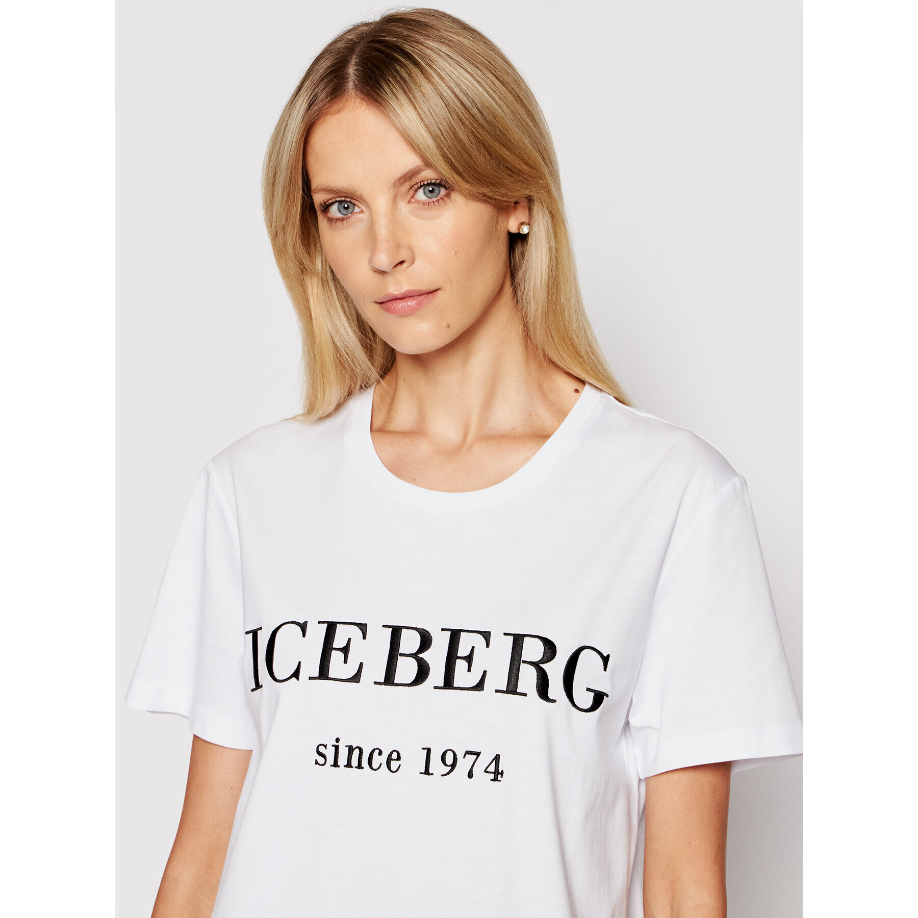 Iceberg Tricou 21EI2P0F09A6301 Alb Regular Fit - Pled.ro