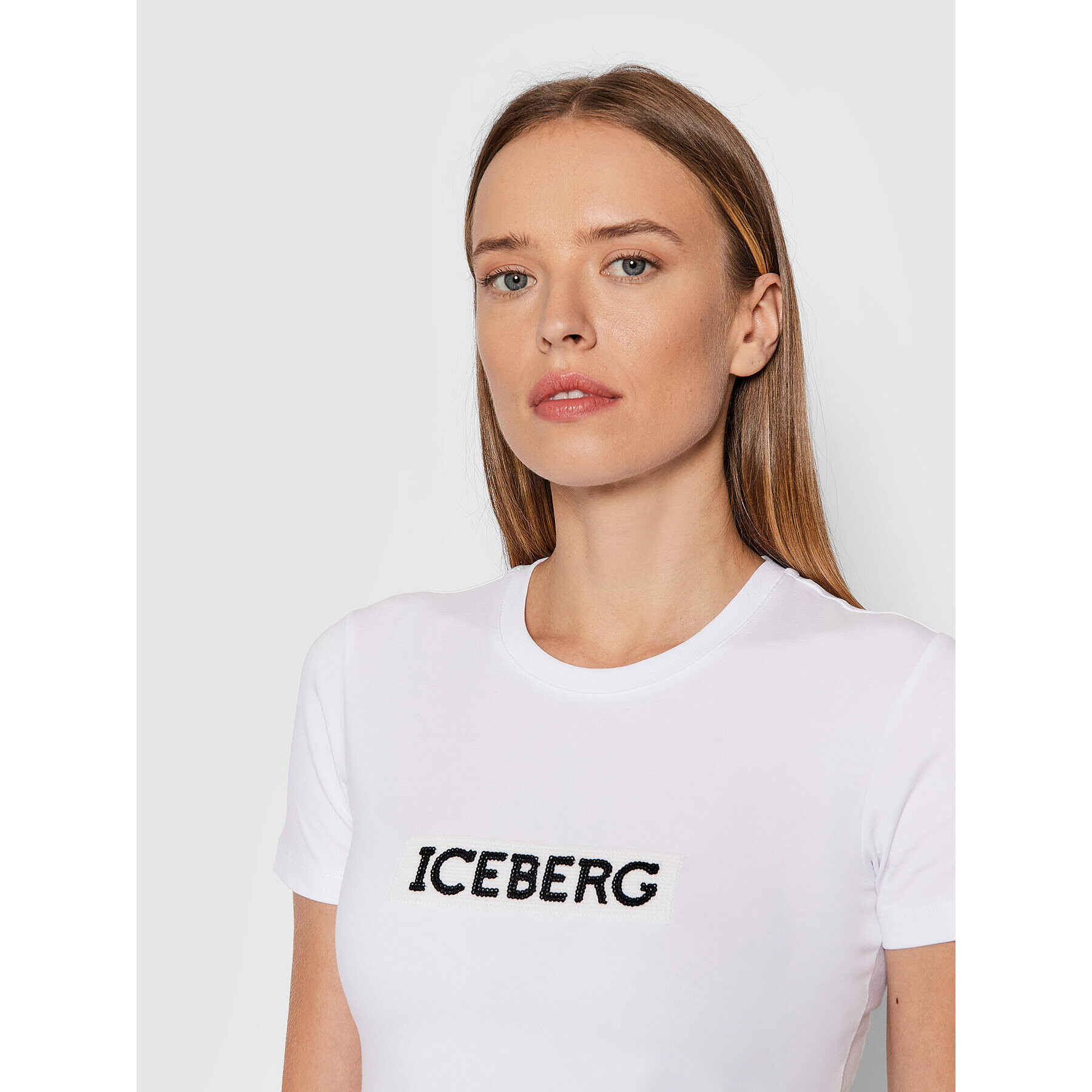 Iceberg Tricou 21II2P0F0716309 Alb Regular Fit - Pled.ro