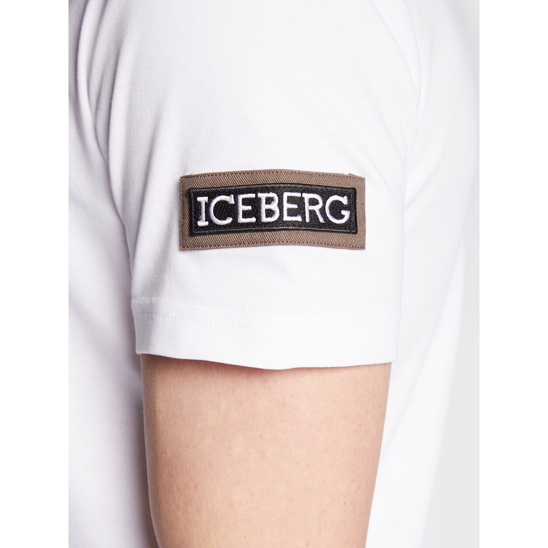 Iceberg Tricou F01C63071101 Alb Regular Fit - Pled.ro