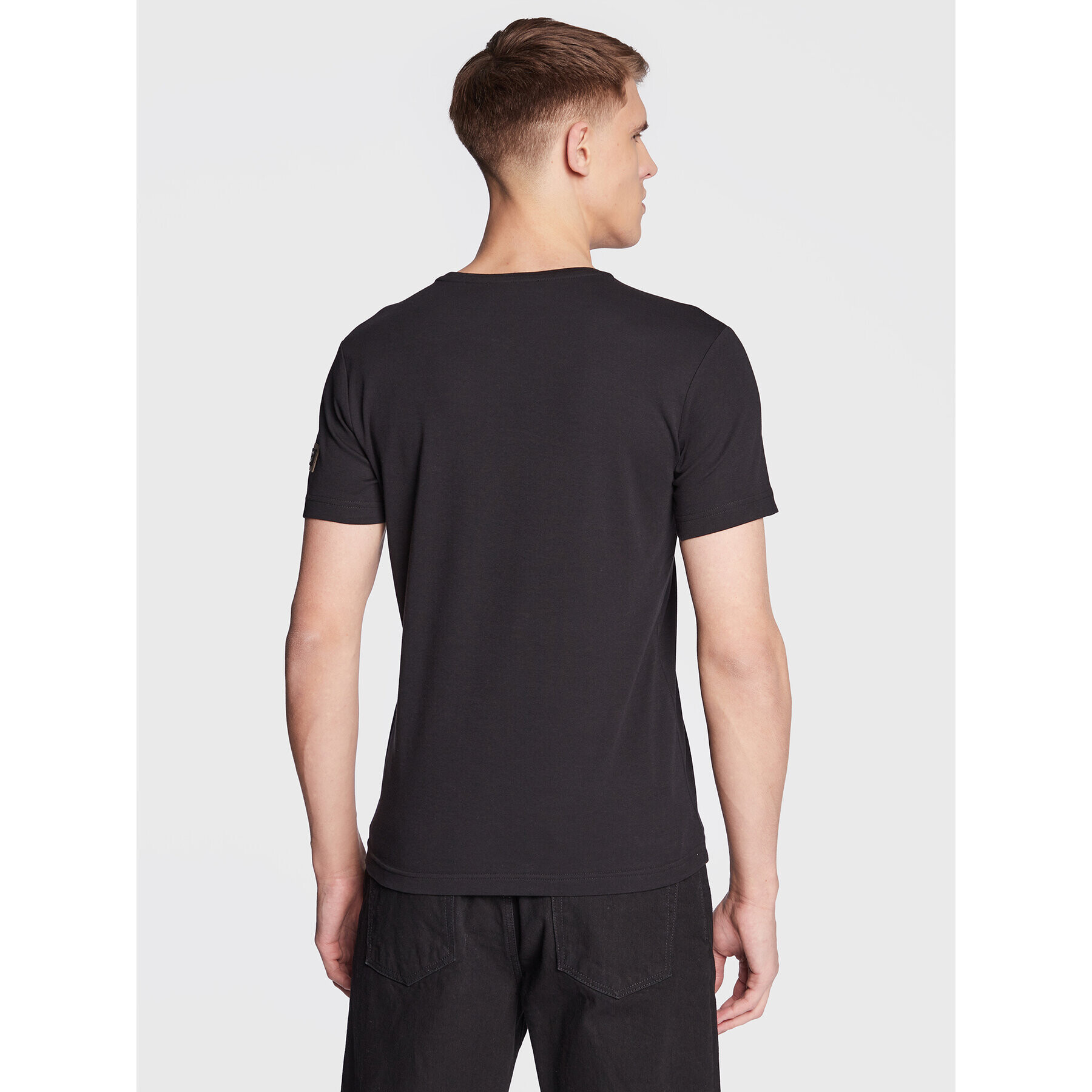 Iceberg Tricou F01C63079000 Negru Regular Fit - Pled.ro