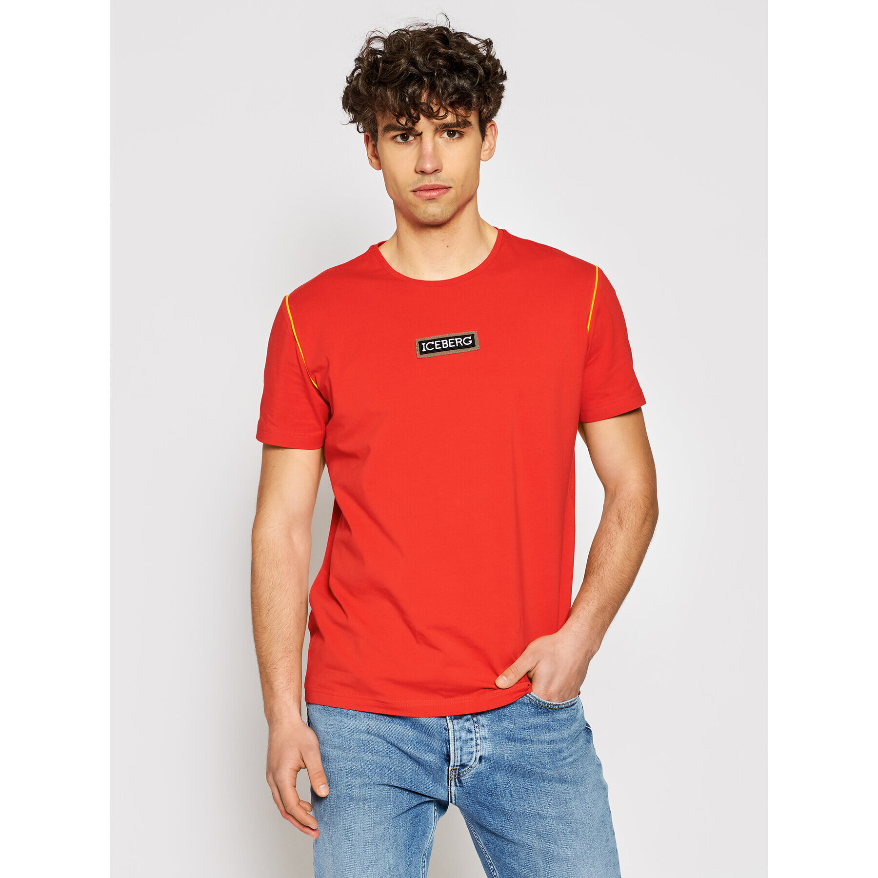 Iceberg Tricou F01D63094729 Roșu Regular Fit - Pled.ro