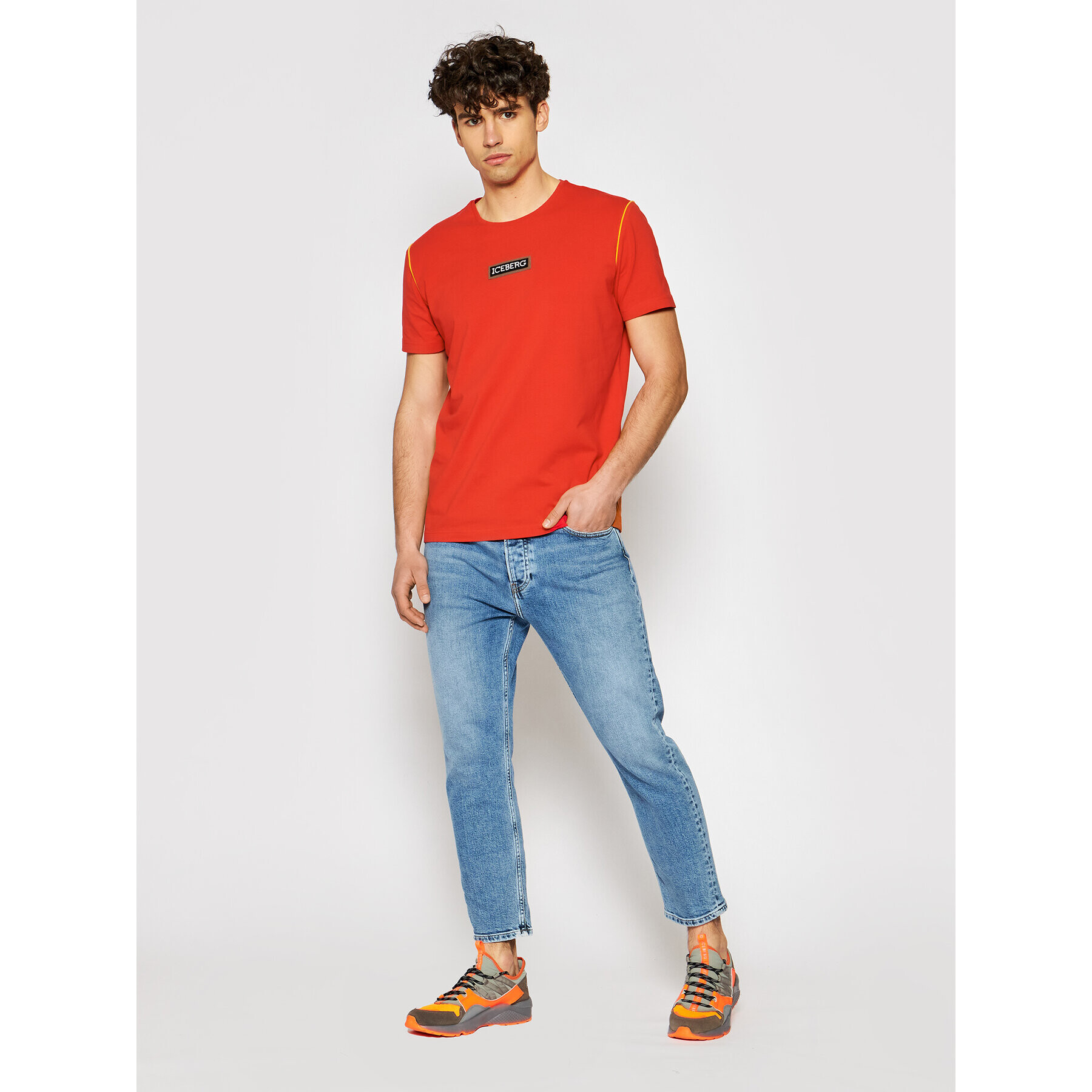 Iceberg Tricou F01D63094729 Roșu Regular Fit - Pled.ro