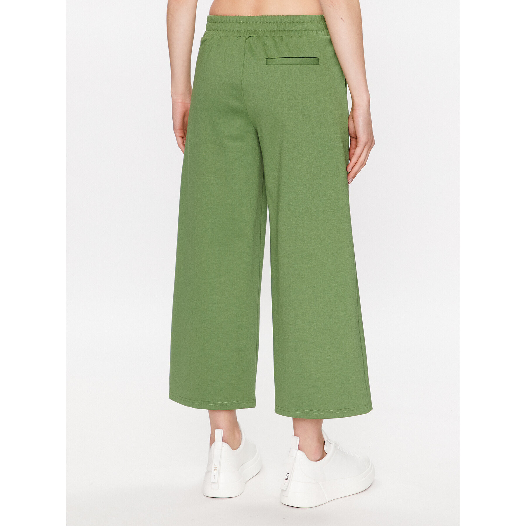 ICHI Pantaloni din material 20116301 Verde Relaxed Fit - Pled.ro