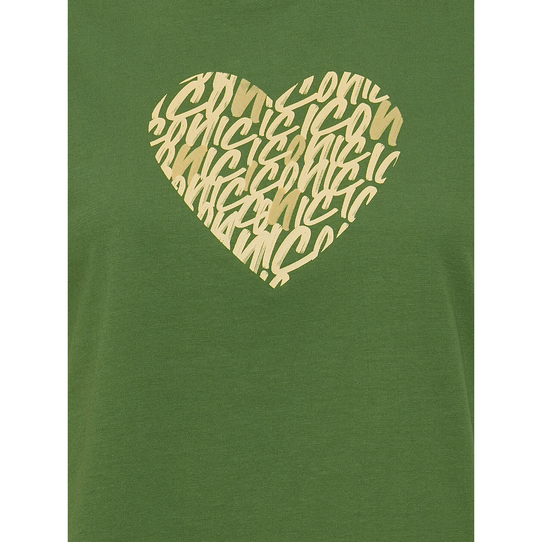 ICHI Tricou 20118132 Verde Regular Fit - Pled.ro