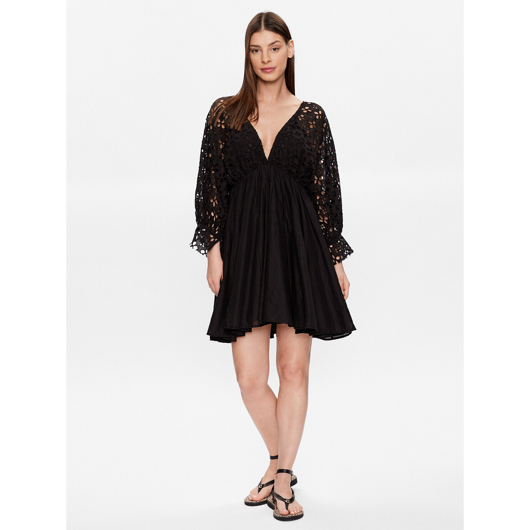 Iconique Rochie de vară IC23 019 Negru Regular Fit - Pled.ro