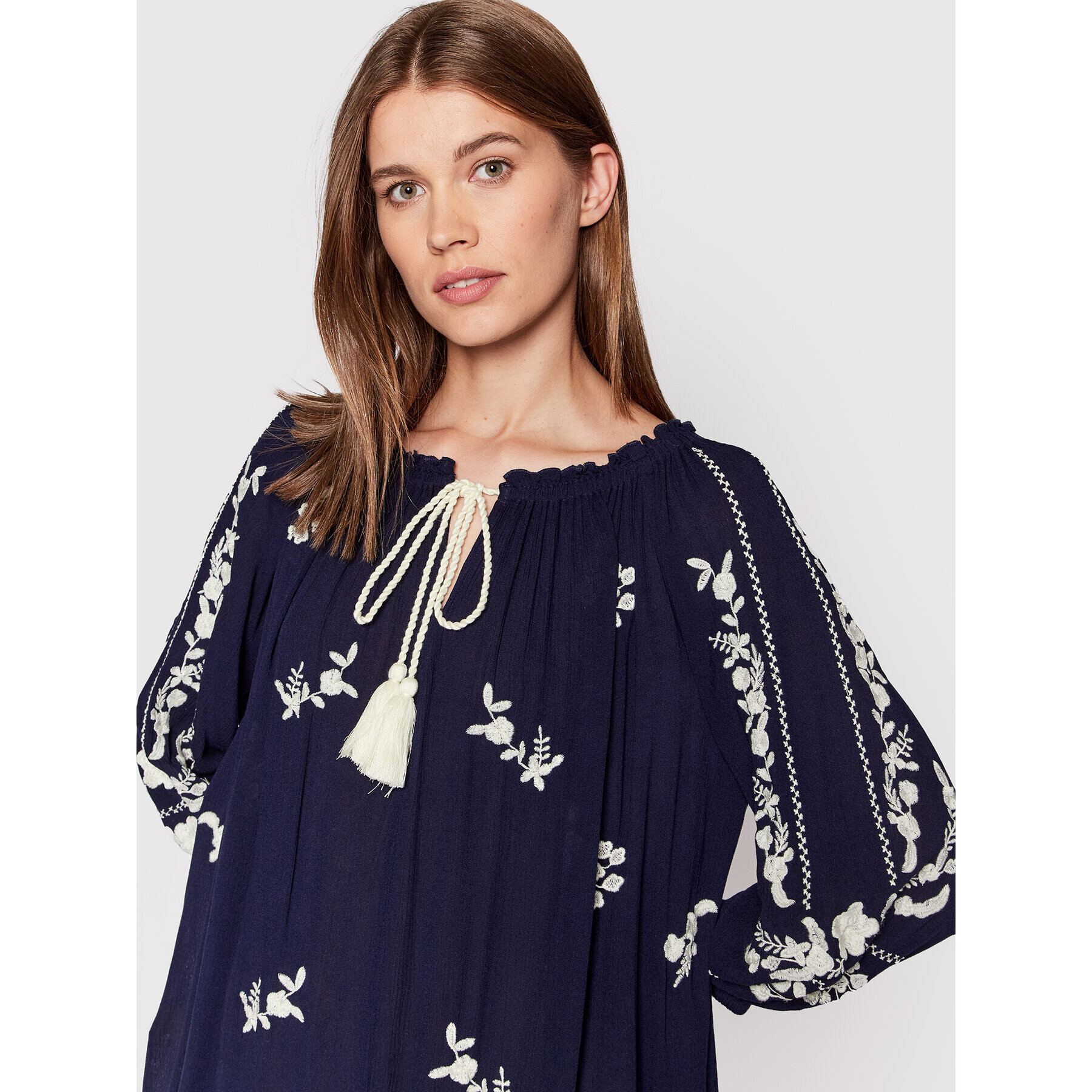 Iconique Rochie de vară Lesly IC22 040 Bleumarin Relaxed Fit - Pled.ro