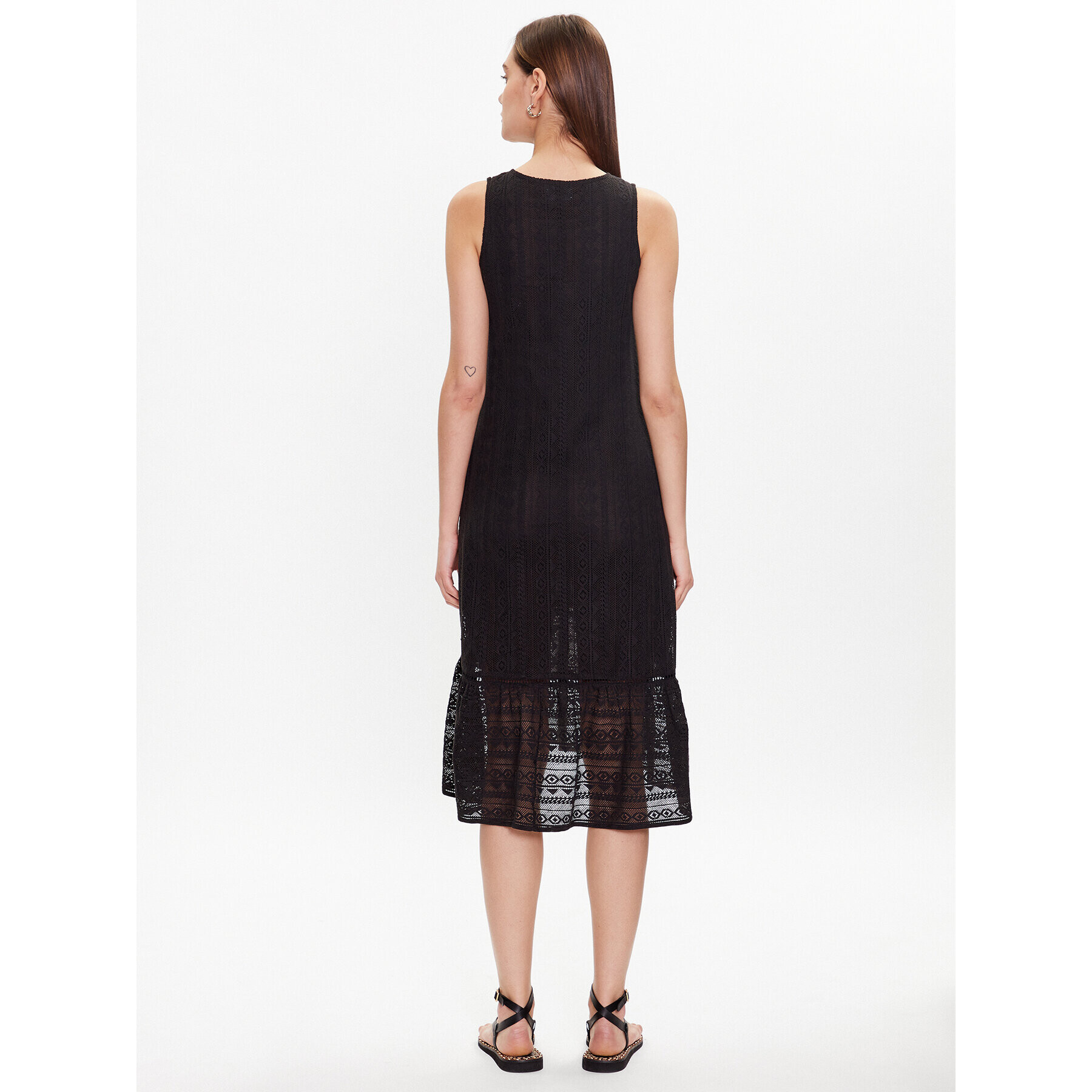 Iconique Rochie tricotată IC23-119 Negru Regular Fit - Pled.ro