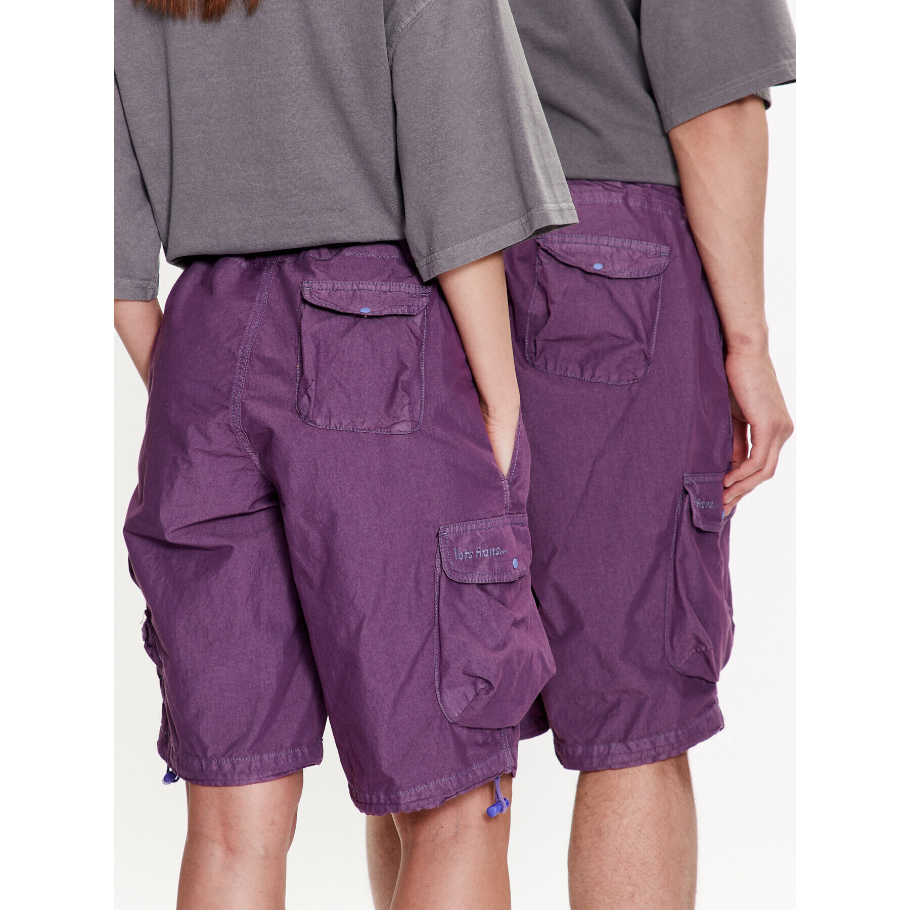 iets frans… Pantaloni scurți sport IF MULTI POCKET TECH 76556554 Violet Loose Fit - Pled.ro