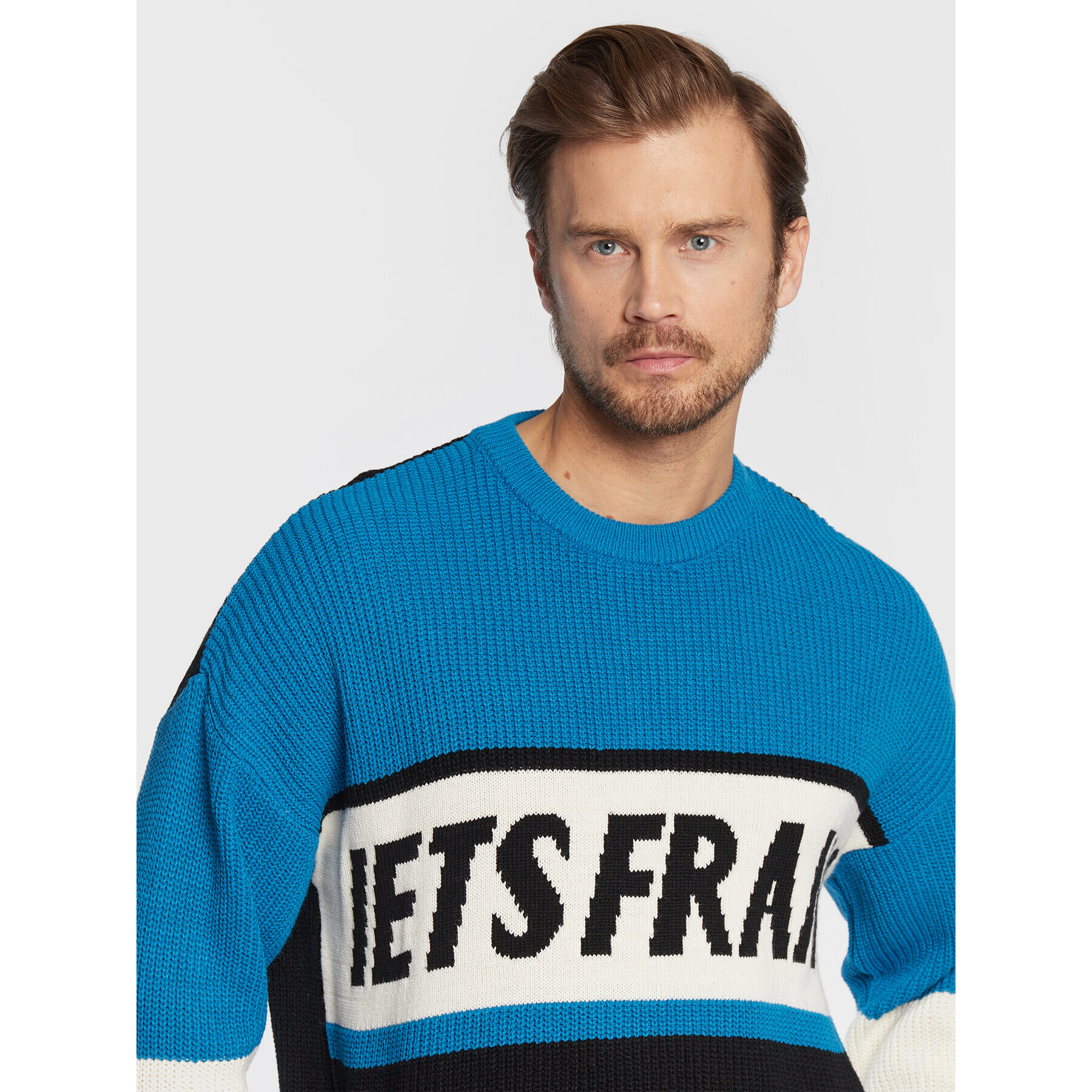 iets frans… Pulover 76215698 Albastru Relaxed Fit - Pled.ro