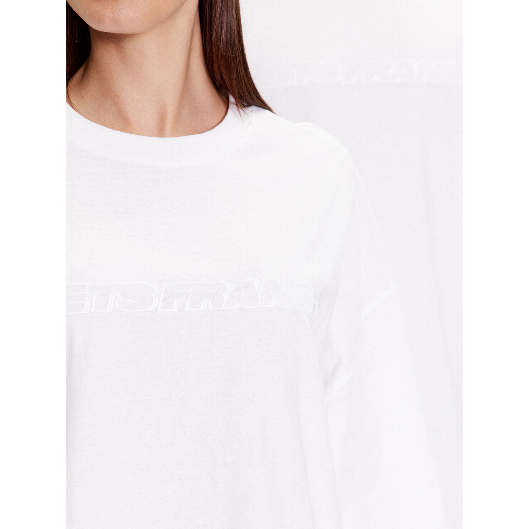 iets frans… Tricou IF TONAL LOGO SS TEE 76555853 Alb Oversize - Pled.ro