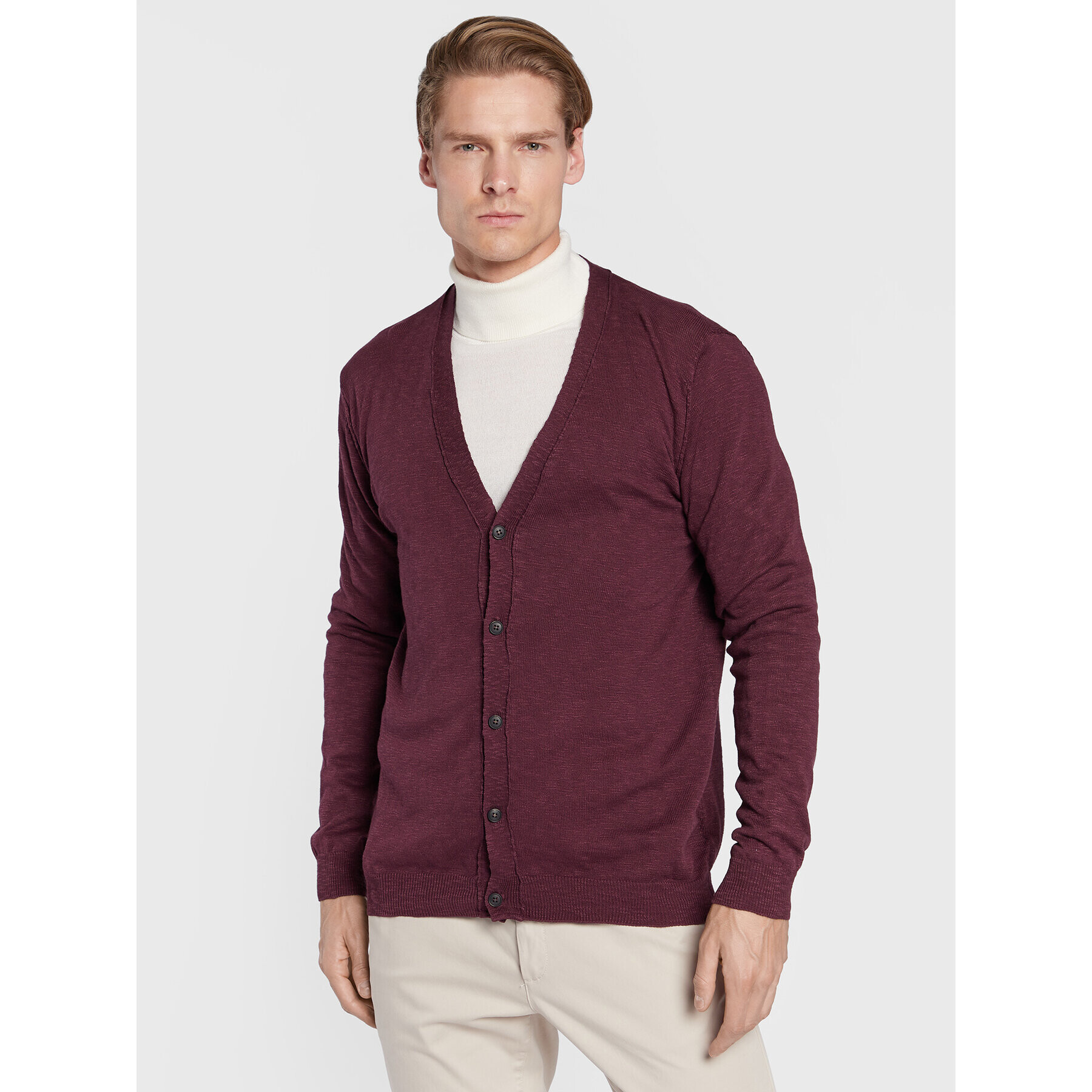 Imperial Cardigan M553B302 Vișiniu Regular Fit - Pled.ro