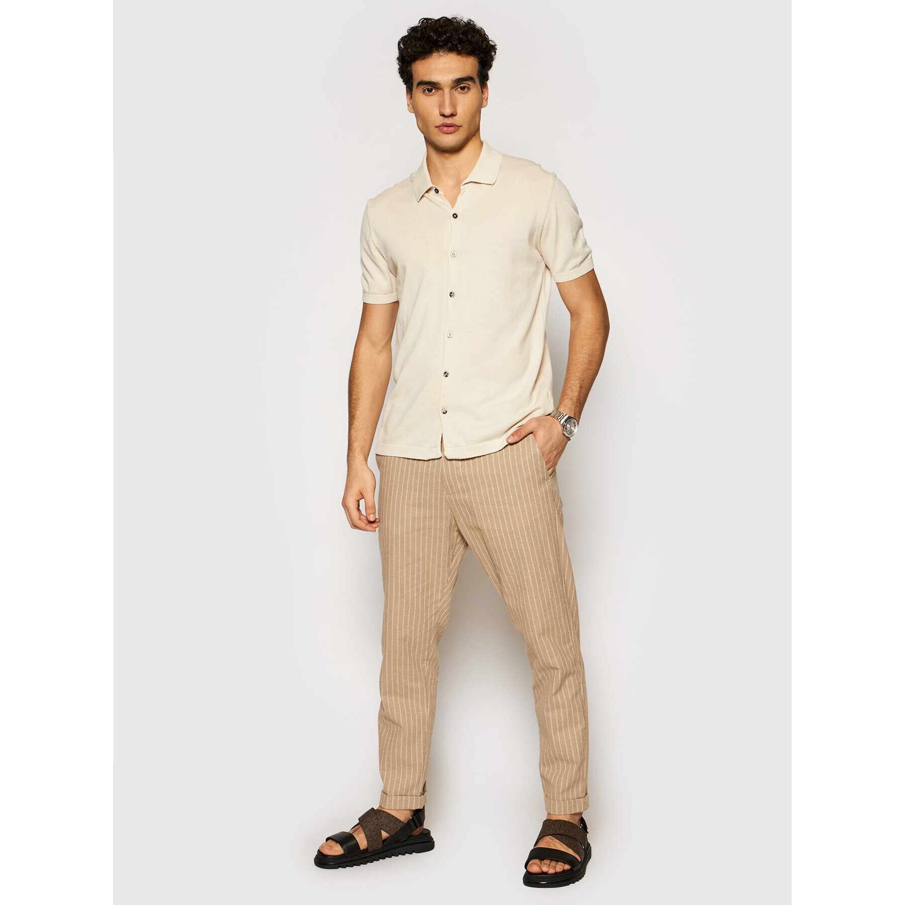 Imperial Pantaloni chino PWB0BQI Maro Regular Fit - Pled.ro