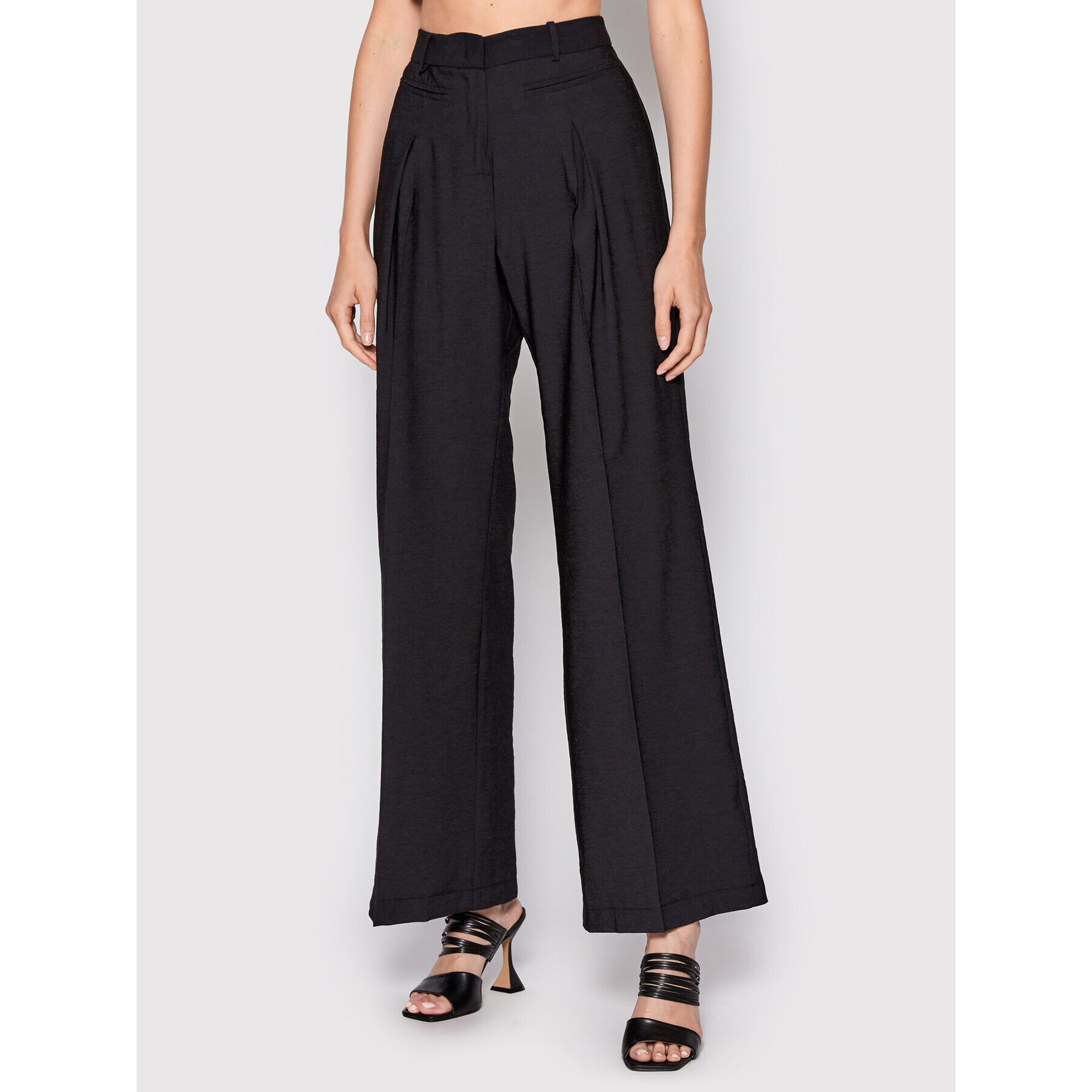 Imperial Pantaloni din material P9990040N Negru Relaxed Fit - Pled.ro