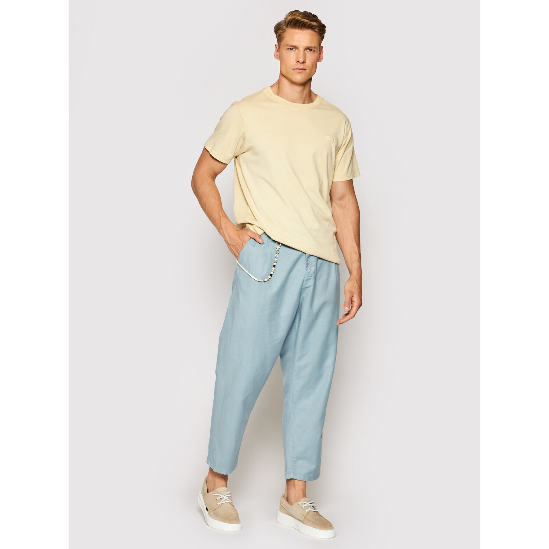 Imperial Pantaloni din material PD2KBLF5KU Albastru Relaxed Fit - Pled.ro