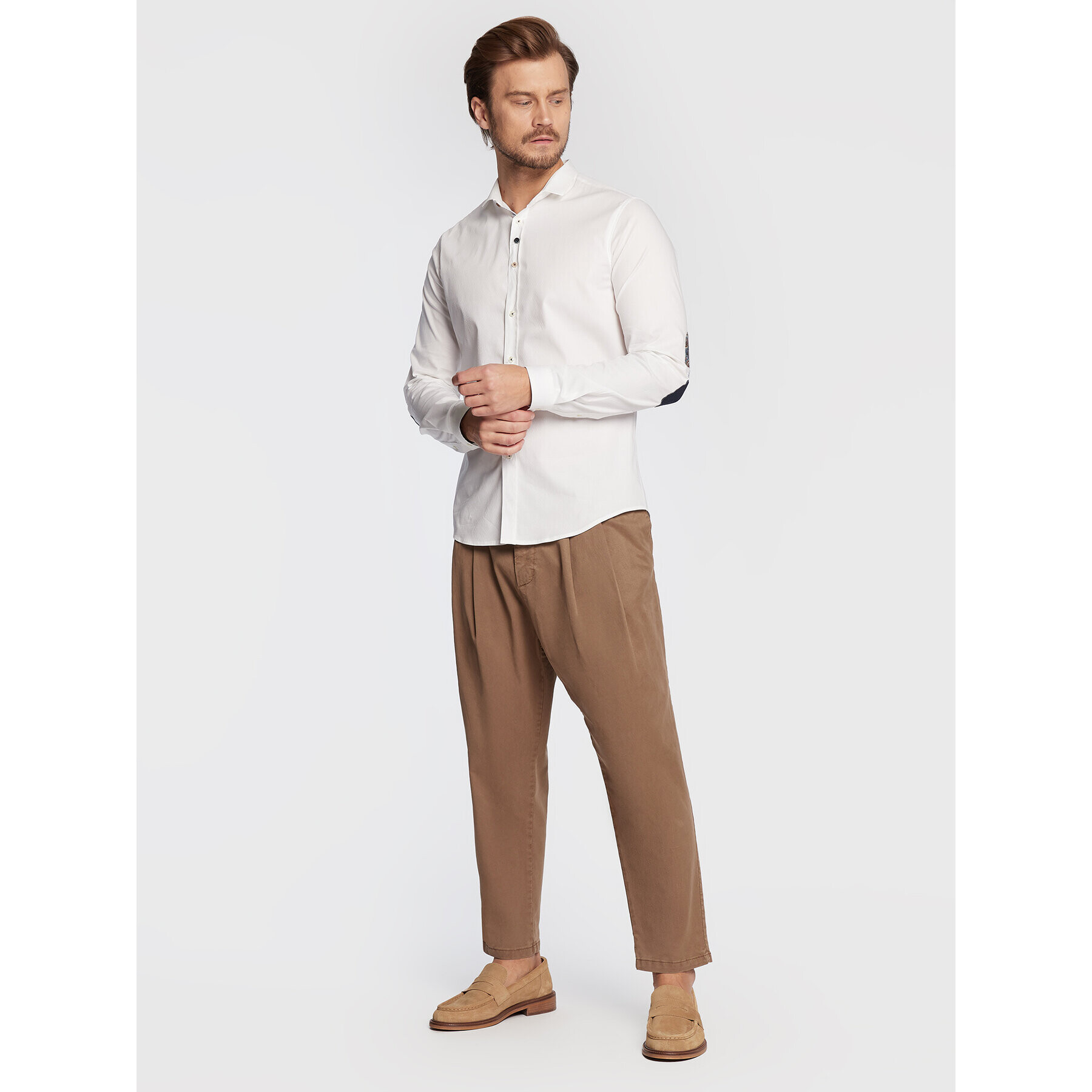 Imperial Pantaloni din material PD7XEQS5R7 Maro Relaxed Fit - Pled.ro