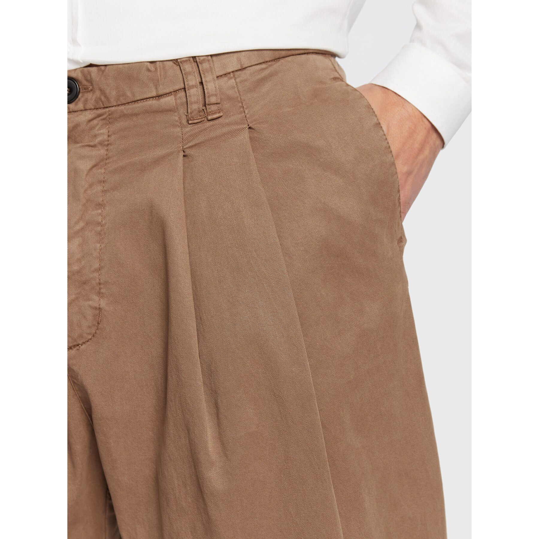 Imperial Pantaloni din material PD7XEQS5R7 Maro Relaxed Fit - Pled.ro