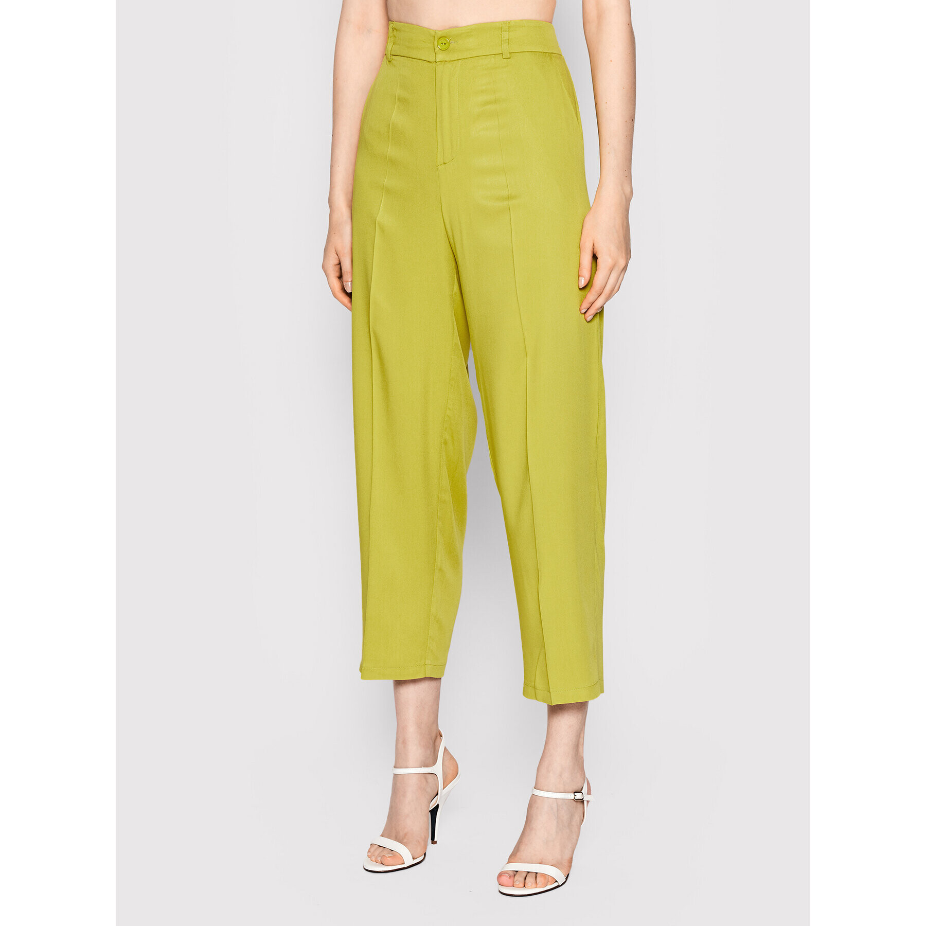 Imperial Pantaloni din material PUW5DET Verde Regular Fit - Pled.ro