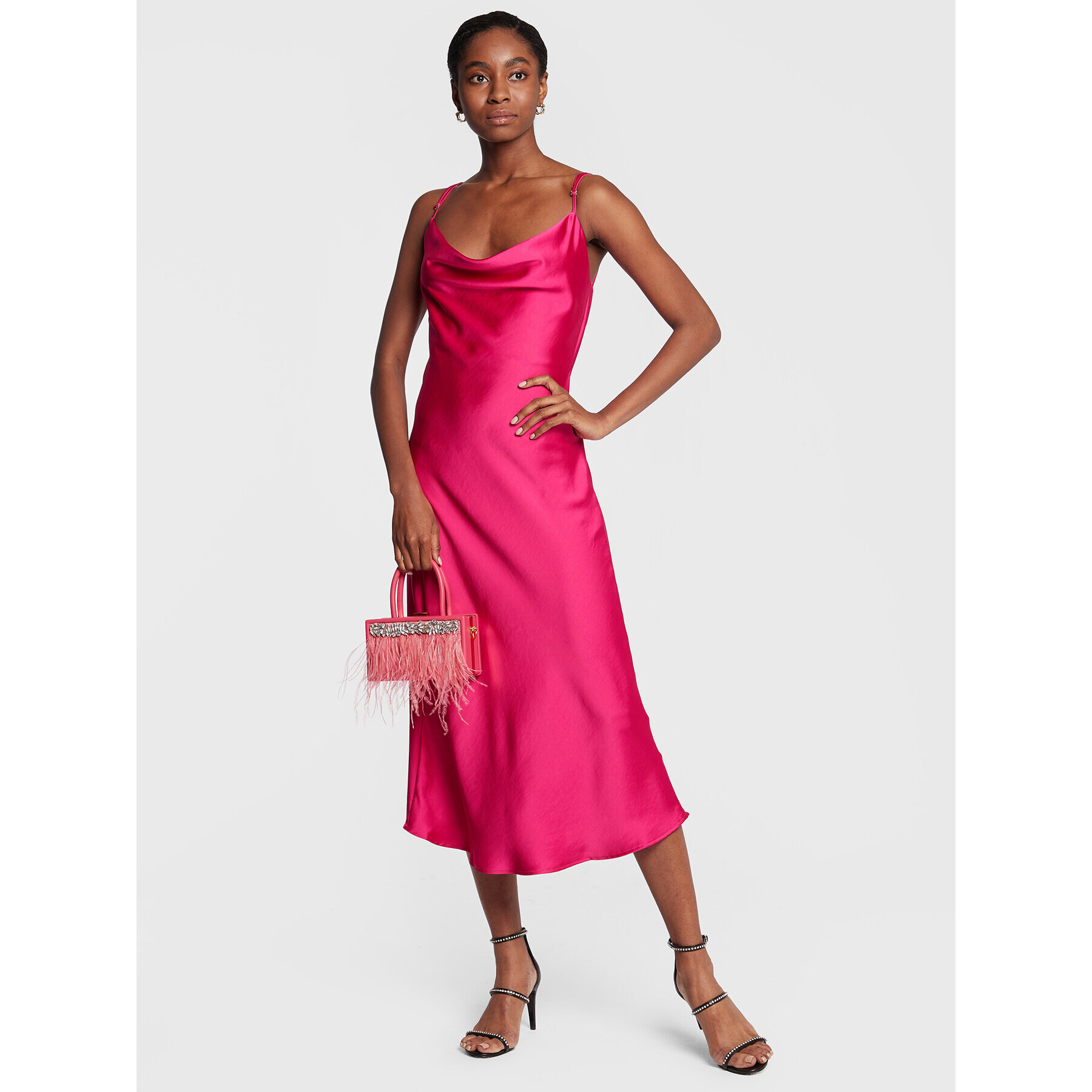 Imperial Rochie cocktail ACZ6EBA Roz Regular Fit - Pled.ro