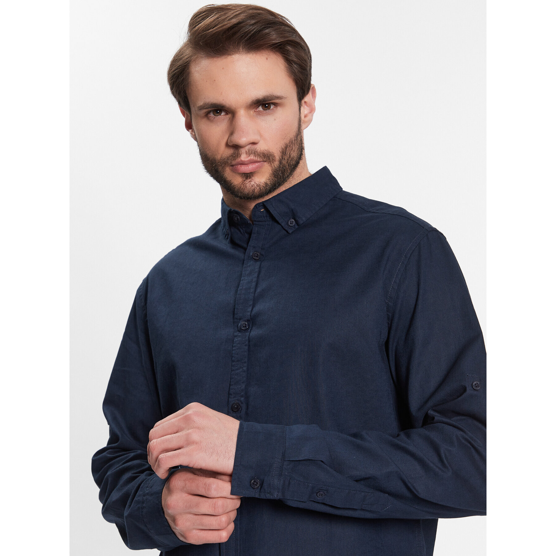 INDICODE Cămașă Hanko 20-327 Bleumarin Regular Fit - Pled.ro