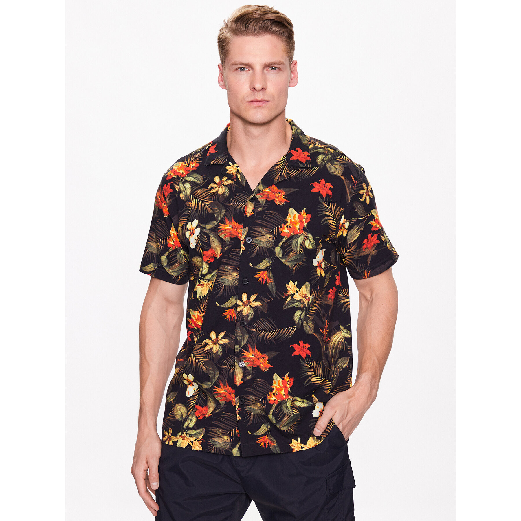 INDICODE Cămașă Mauritz 20-348 Negru Regular Fit - Pled.ro