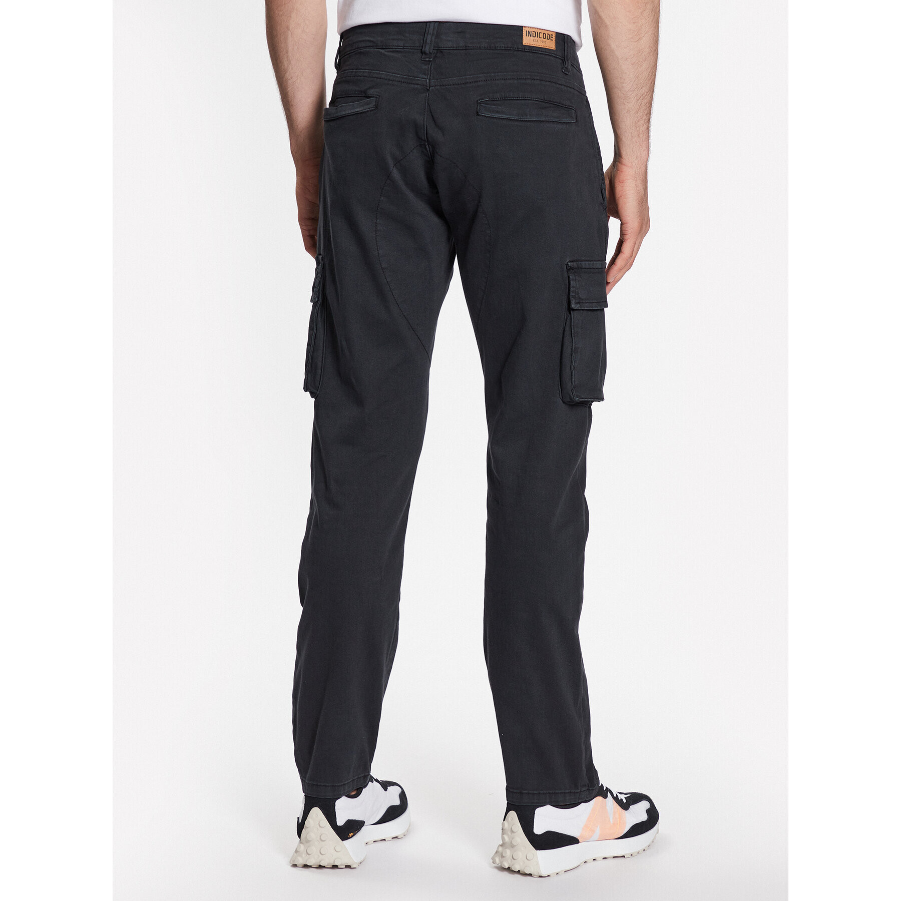 INDICODE Pantaloni din material Albani 60-299 Negru Regular Fit - Pled.ro