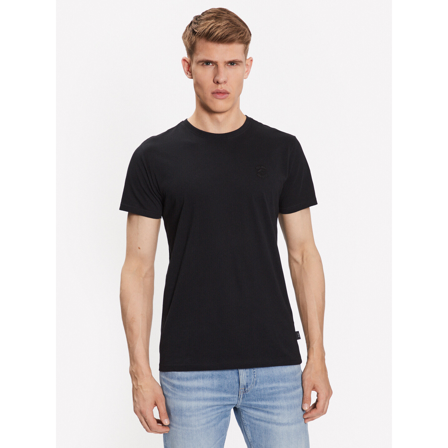 INDICODE Tricou Axel 41-005 Negru Regular Fit - Pled.ro