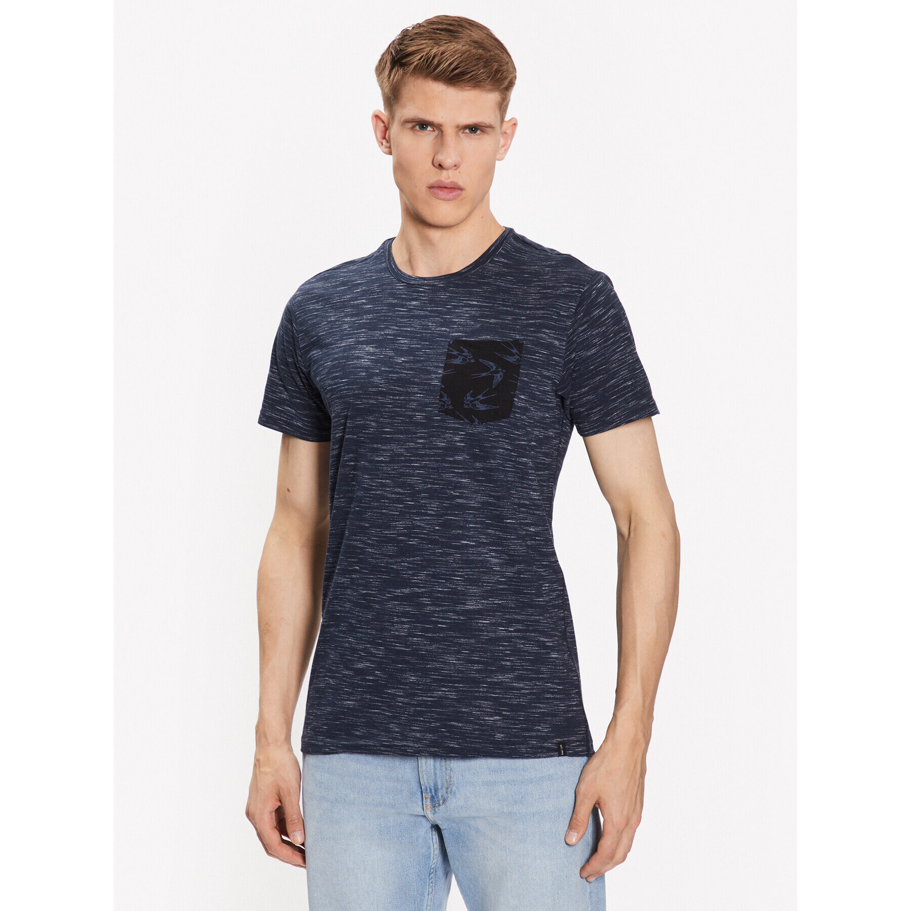 INDICODE Tricou Blaine 40-042 Bleumarin Regular Fit - Pled.ro