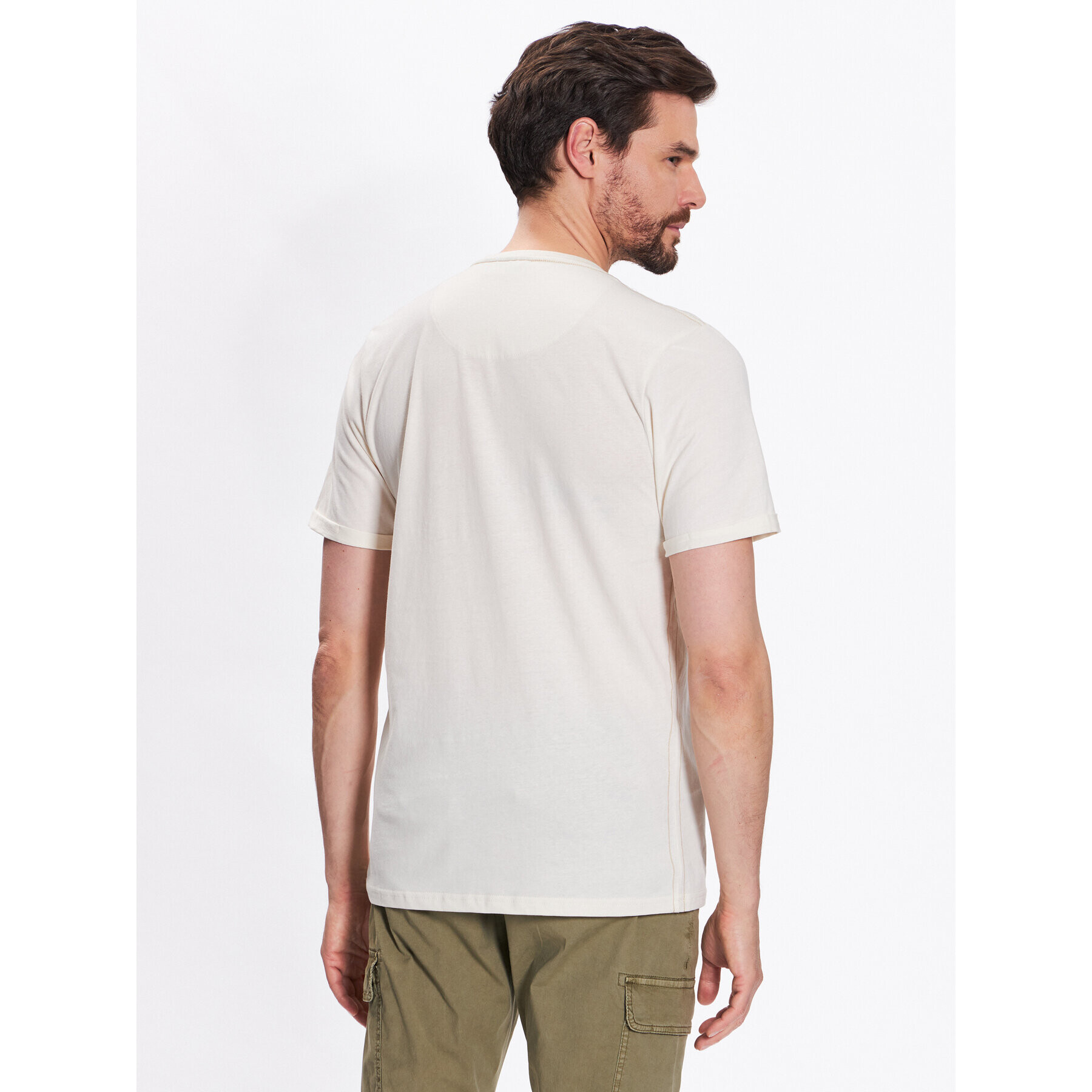 INDICODE Tricou Jamahl 40-952 Alb Regular Fit - Pled.ro