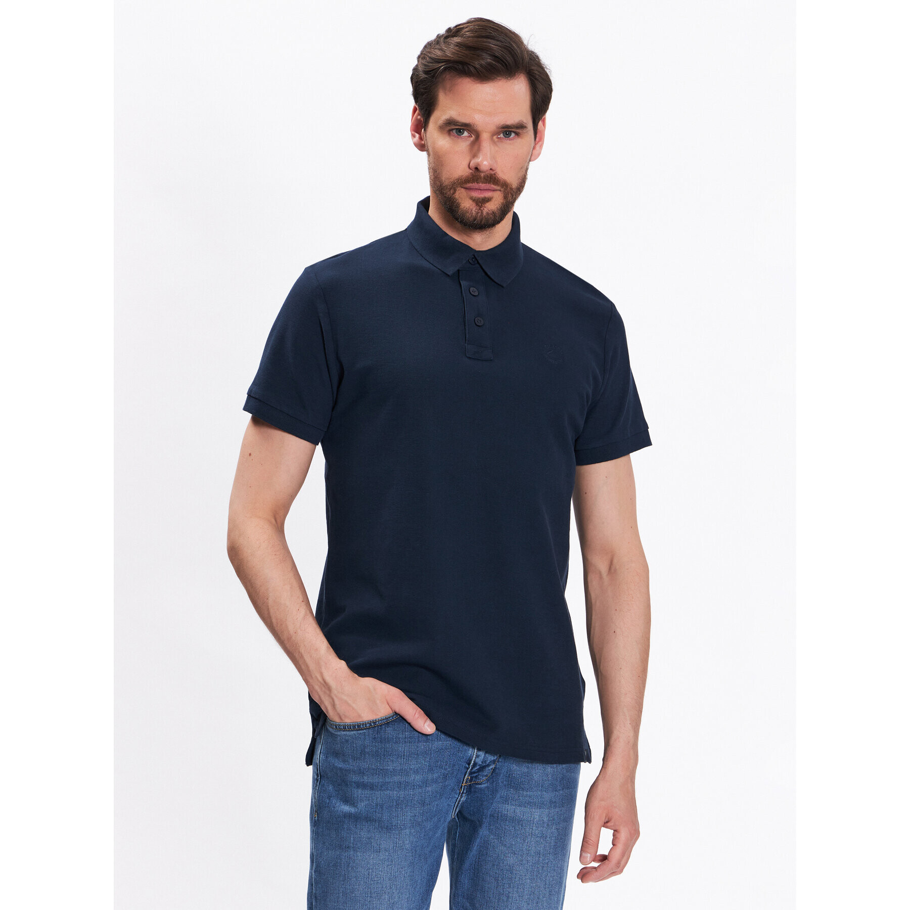 INDICODE Tricou polo Abbortsford 40-352 Bleumarin Regular Fit - Pled.ro