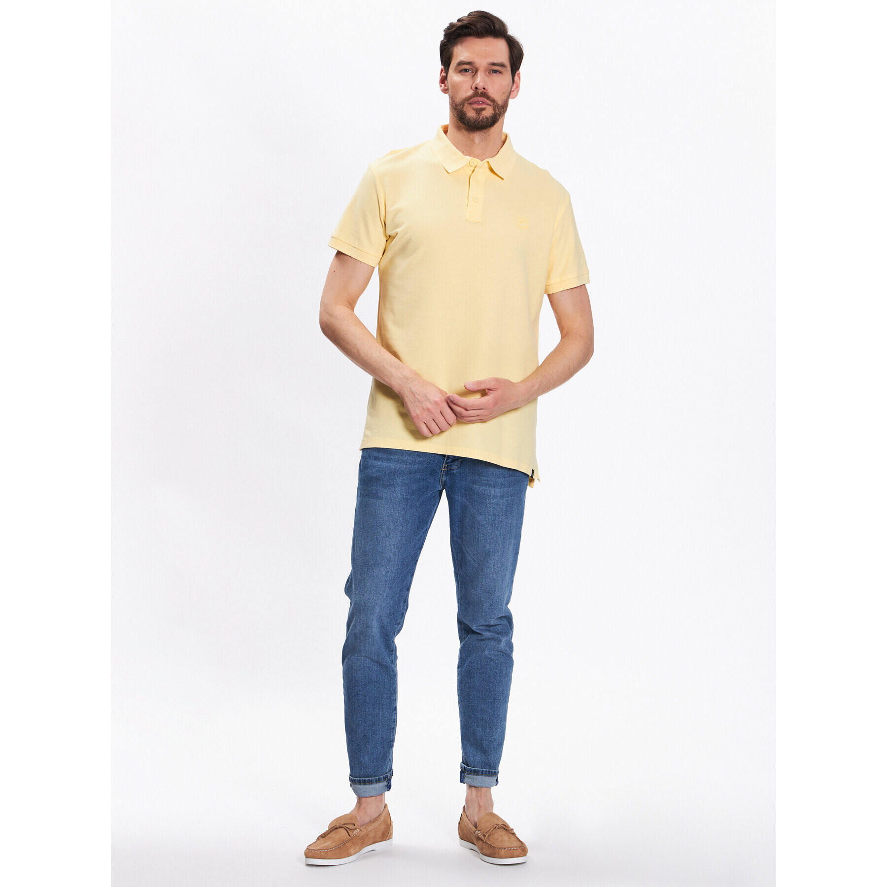 INDICODE Tricou polo Abbortsford 40-352 Galben Regular Fit - Pled.ro