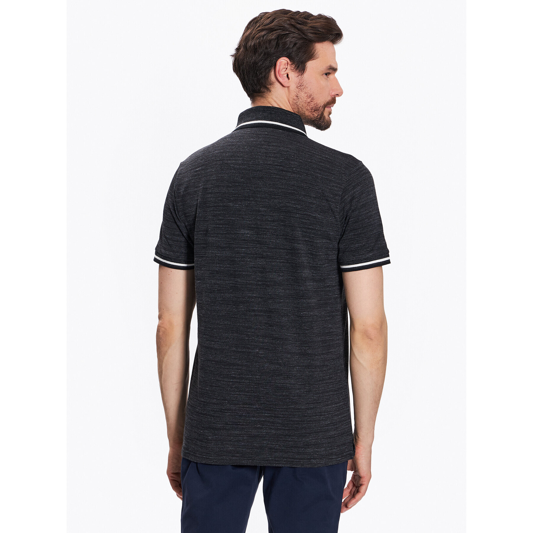 INDICODE Tricou polo Conley 40-317 Negru Regular Fit - Pled.ro