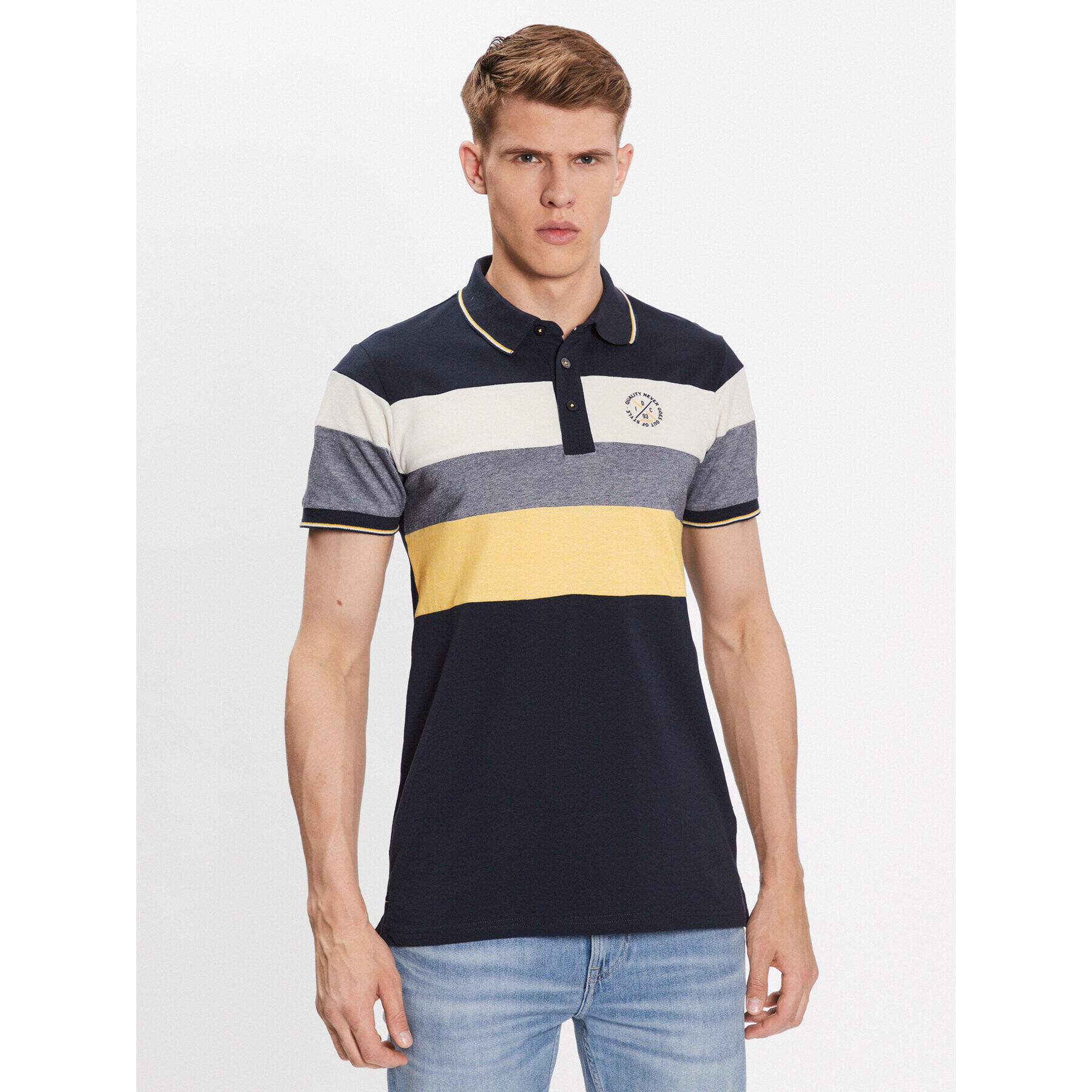 INDICODE Tricou polo Halls 40-937 Bleumarin Regular Fit - Pled.ro