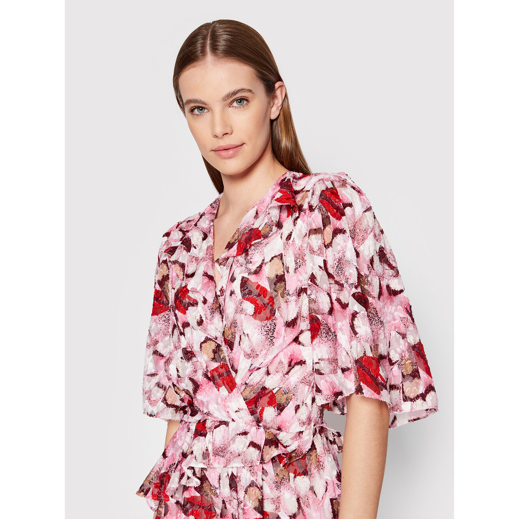 IRO Rochie cocktail Carlina AQ146 Roz Regular Fit - Pled.ro